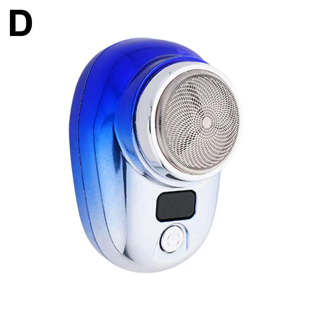 Strumento da barba da uomo Rasoio elettrico portatile ricaricabile USB con display a batteria a LED per uomo Mini rasoio rotante da viaggio impermeabile Strumento da barba da uomo Rasoio elettrico portatile ricaricabile USB con display a batteria a LED per uomo Mini rasoio rotante da viaggio impermeabile