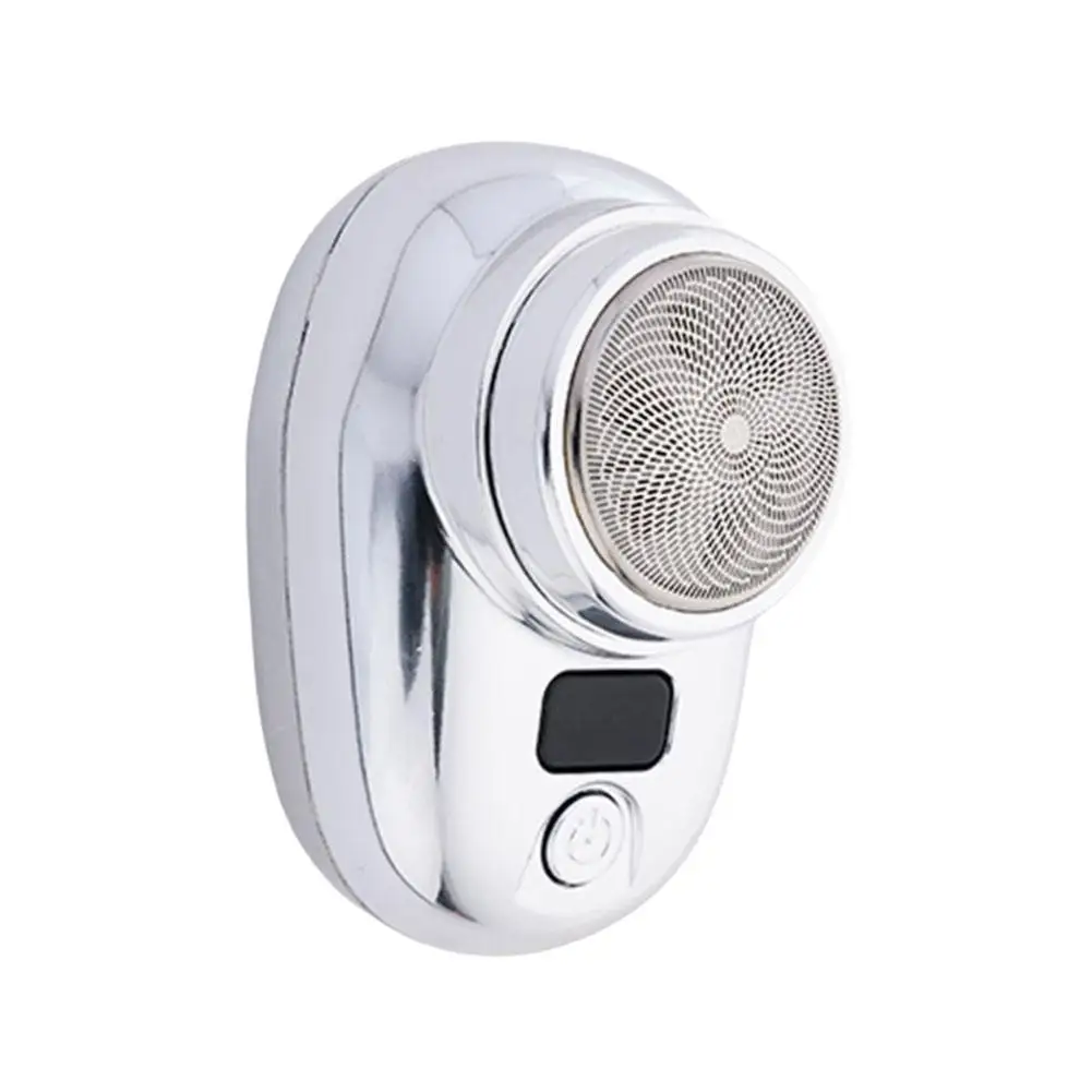 Strumento da barba da uomo Rasoio elettrico portatile ricaricabile USB con display a batteria a LED per uomo Mini rasoio rotante da viaggio impermeabile Strumento da barba da uomo Rasoio elettrico portatile ricaricabile USB con display a batteria a LED per uomo Mini rasoio rotante da viaggio impermeabile