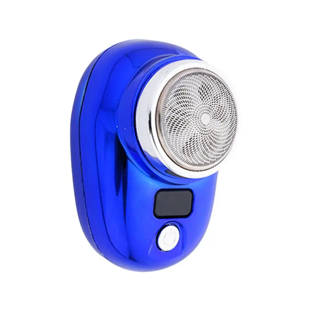 Strumento da barba da uomo Rasoio elettrico portatile ricaricabile USB con display a batteria a LED per uomo Mini rasoio rotante da viaggio impermeabile Strumento da barba da uomo Rasoio elettrico portatile ricaricabile USB con display a batteria a LED per uomo Mini rasoio rotante da viaggio impermeabile