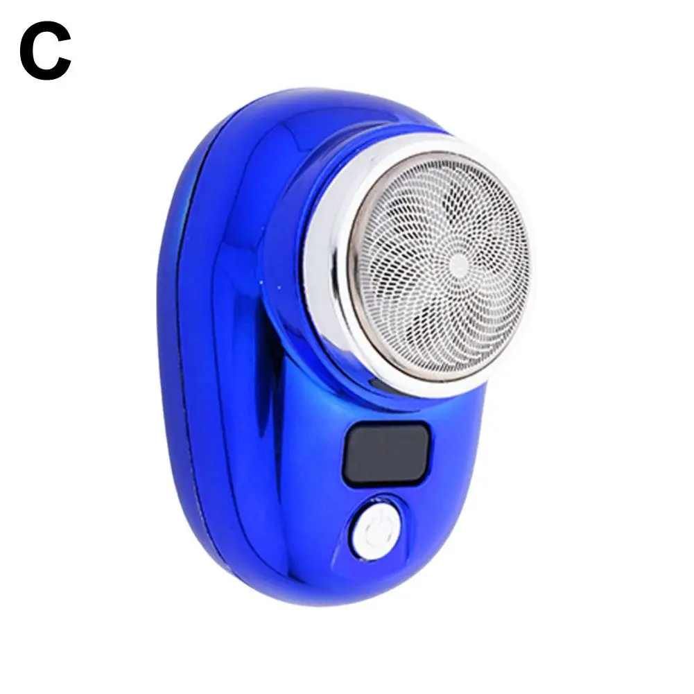 Strumento da barba da uomo Rasoio elettrico portatile ricaricabile USB con display a batteria a LED per uomo Mini rasoio rotante da viaggio impermeabile Strumento da barba da uomo Rasoio elettrico portatile ricaricabile USB con display a batteria a LED per uomo Mini rasoio rotante da viaggio impermeabile