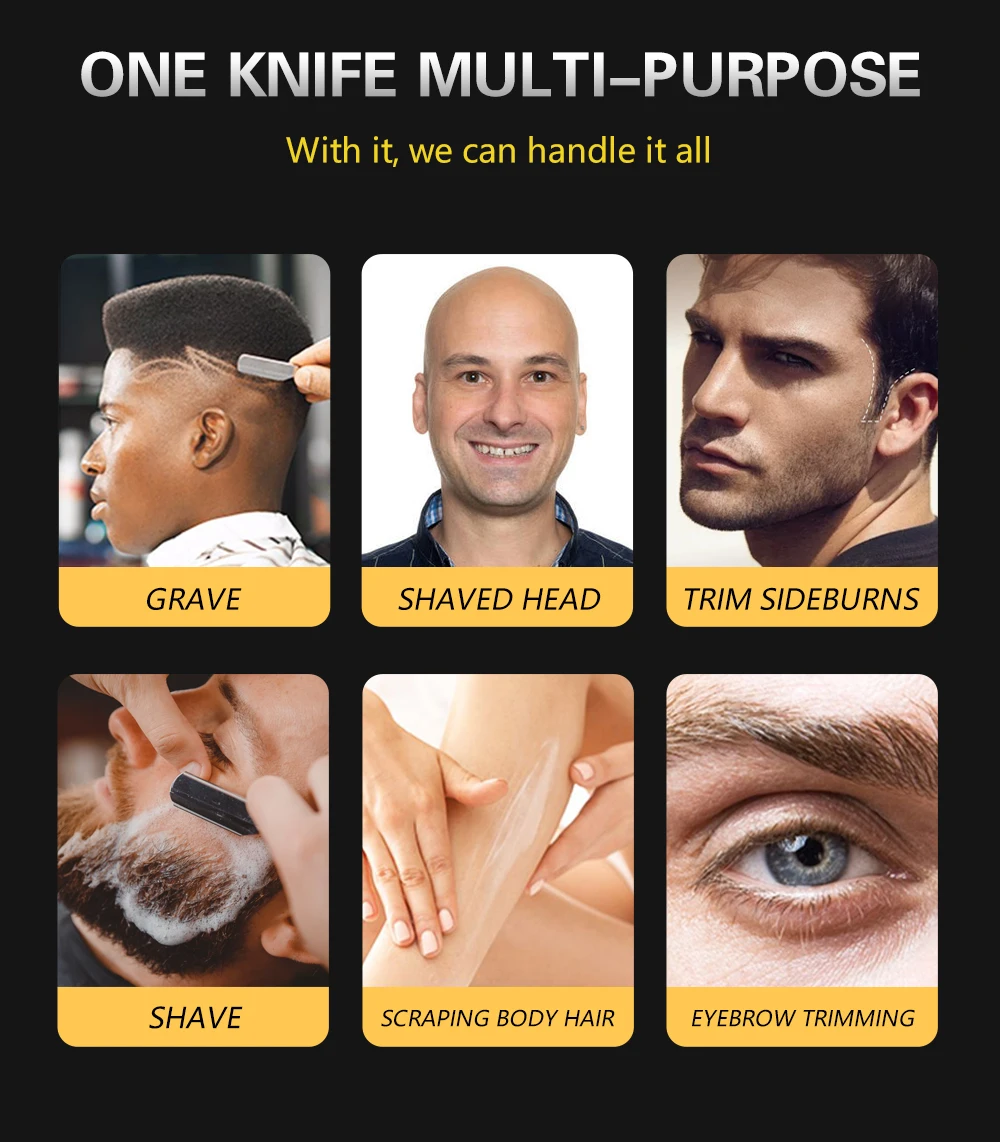 Barbiere Rasoio manuale da uomo Rasoio pieghevole con bordo dritto Parrucchiere Rasoio domestico in acciaio inossidabile Barbiere Rasoio manuale da uomo Rasoio pieghevole con bordo dritto Parrucchiere Rasoio domestico in acciaio inossidabile