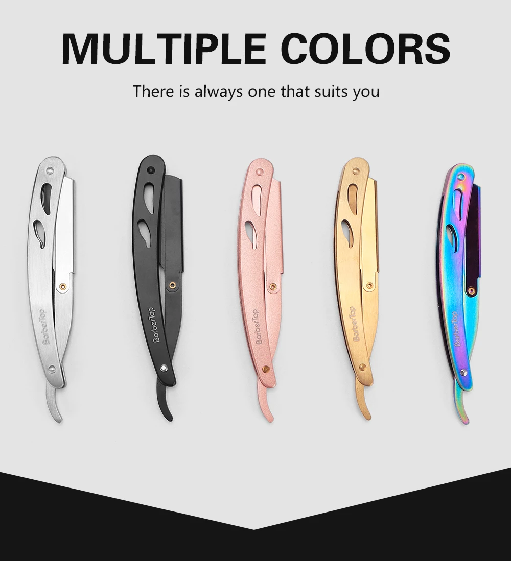 Barbiere Rasoio manuale da uomo Rasoio pieghevole con bordo dritto Parrucchiere Rasoio domestico in acciaio inossidabile Barbiere Rasoio manuale da uomo Rasoio pieghevole con bordo dritto Parrucchiere Rasoio domestico in acciaio inossidabile