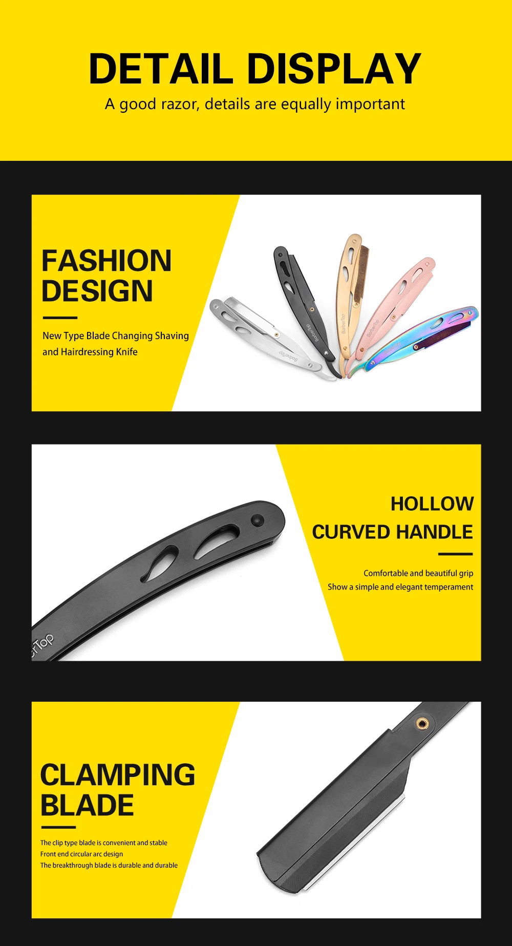 Barbiere Rasoio manuale da uomo Rasoio pieghevole con bordo dritto Parrucchiere Rasoio domestico in acciaio inossidabile Barbiere Rasoio manuale da uomo Rasoio pieghevole con bordo dritto Parrucchiere Rasoio domestico in acciaio inossidabile