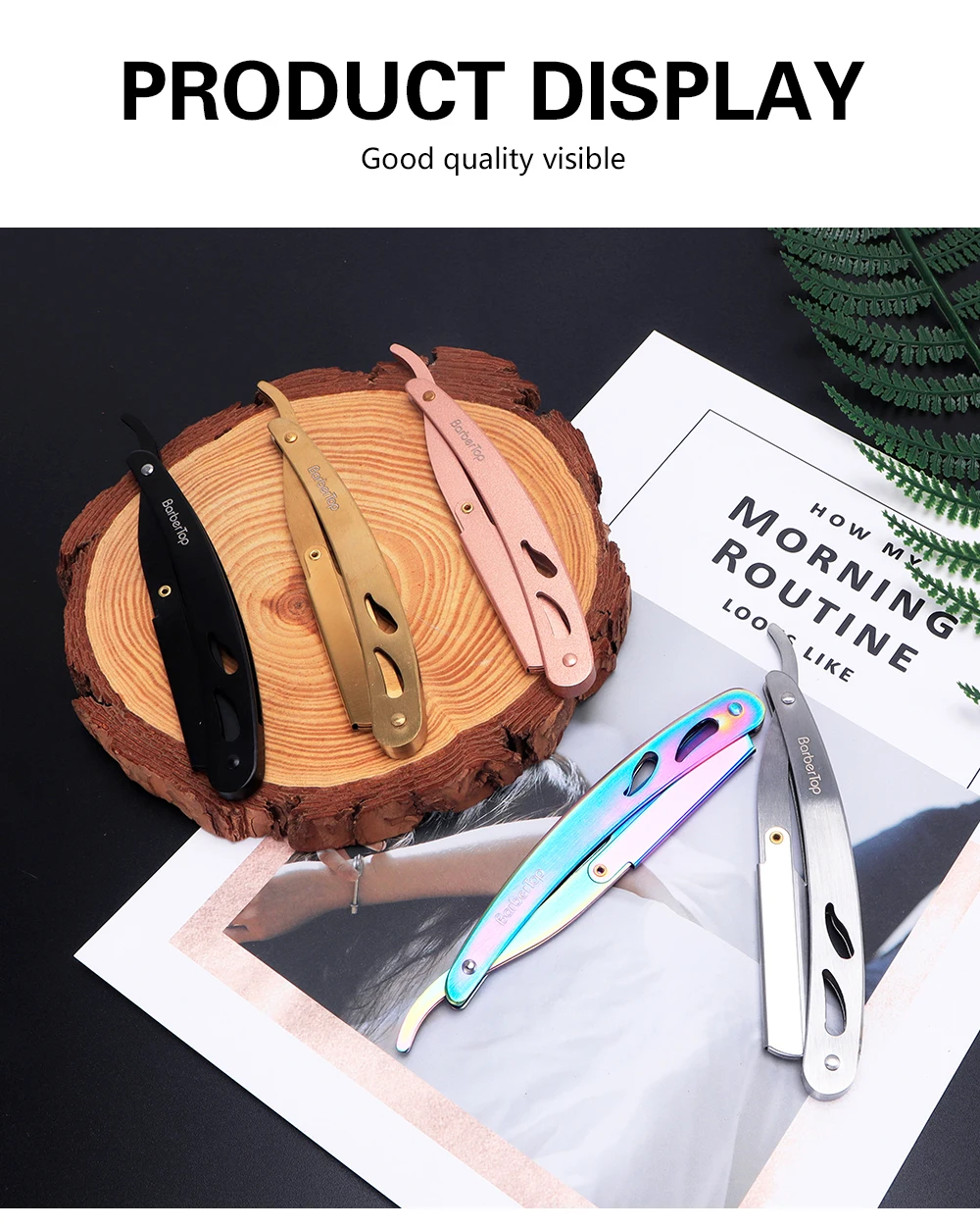 Barbiere Rasoio manuale da uomo Rasoio pieghevole con bordo dritto Parrucchiere Rasoio domestico in acciaio inossidabile Barbiere Rasoio manuale da uomo Rasoio pieghevole con bordo dritto Parrucchiere Rasoio domestico in acciaio inossidabile