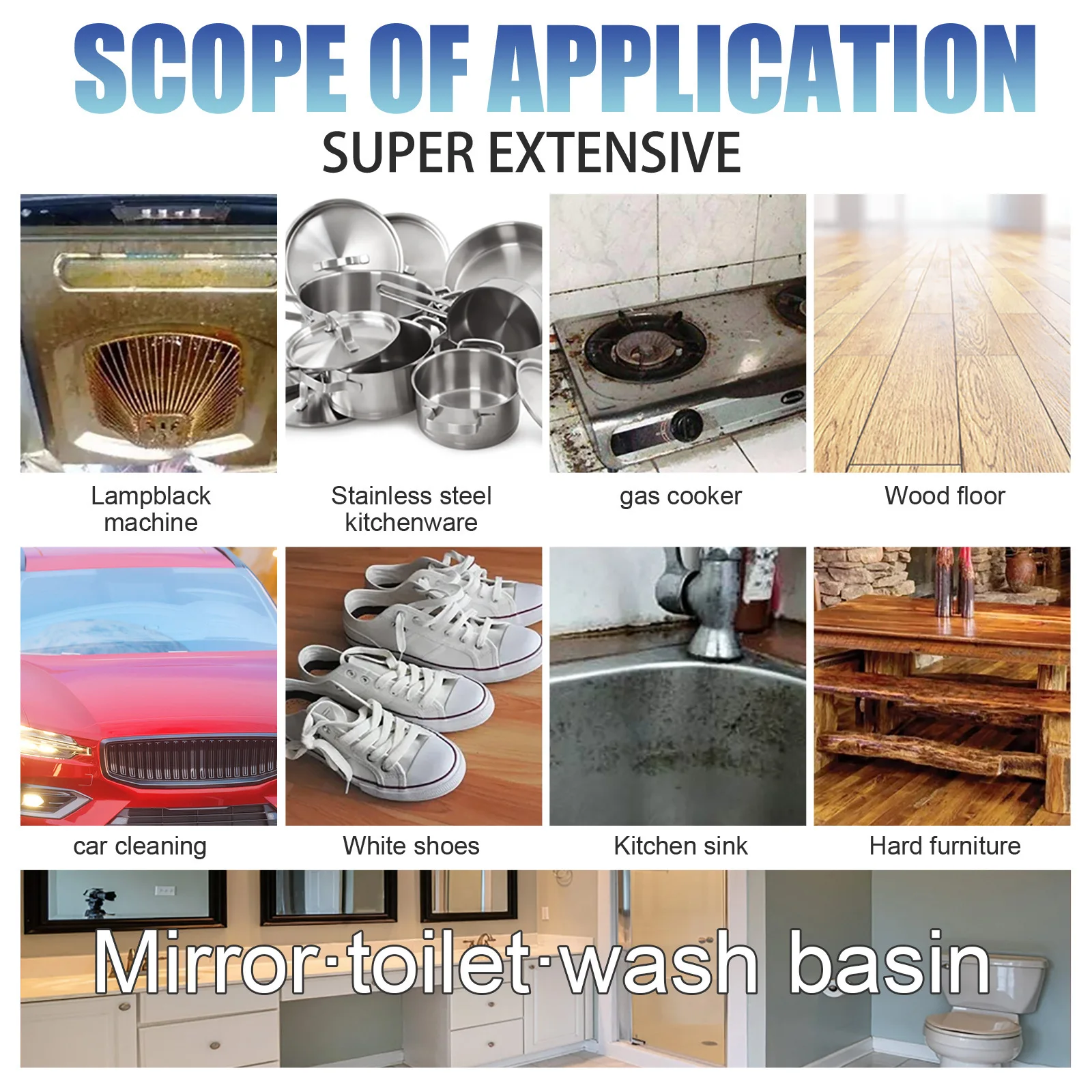 Detergente per olio pesante Schiuma Detergente efficace per grasso Detergente multiuso per macchie di sporco Griglia Forno Sgrassatore Pulizia dell'olio Spray a bolle