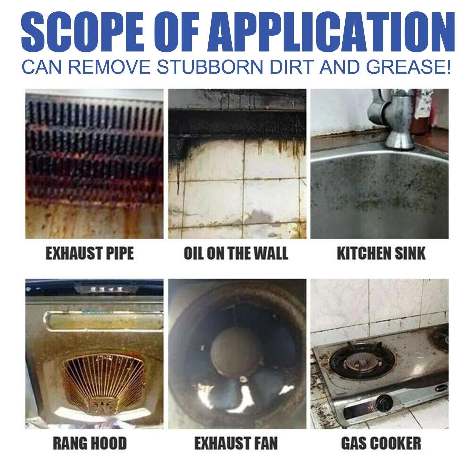 Detergente per olio pesante Schiuma Detergente efficace per grasso Detergente multiuso per macchie di sporco Griglia Forno Sgrassatore Pulizia dell'olio Spray a bolle