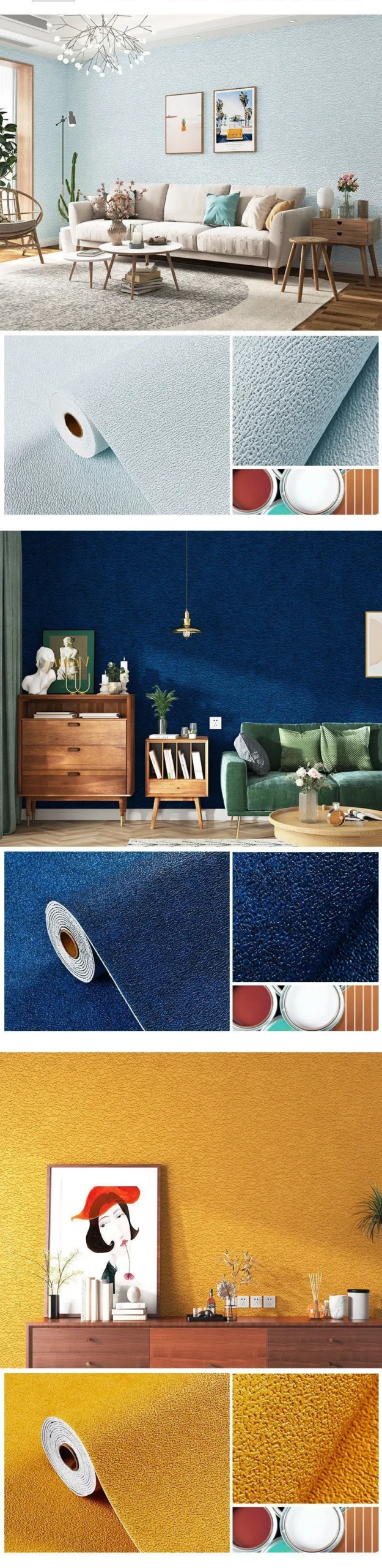 Lino 3D Schiuma autoadesiva PVC tinta unita addensato sfondo impermeabile muro ristrutturazione carta da parati adesivi murali decorazioni per la casa Lino 3D Schiuma autoadesiva PVC tinta unita addensato sfondo impermeabile muro ristrutturazione carta da parati adesivi murali decorazioni per la casa