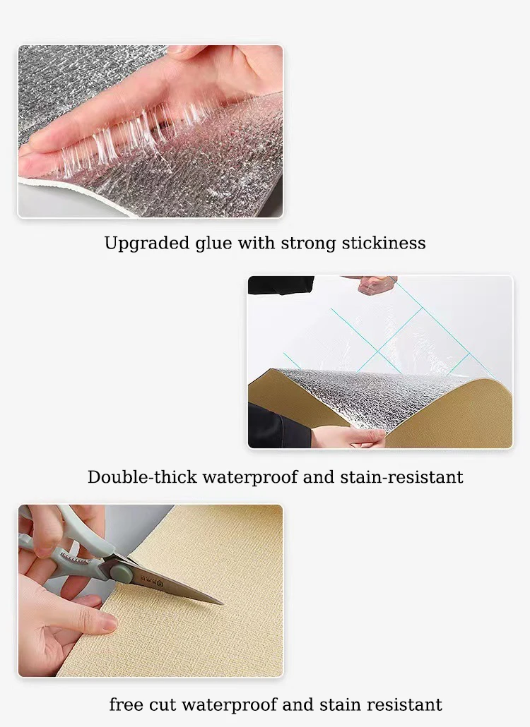 Lino 3D Schiuma autoadesiva PVC tinta unita addensato sfondo impermeabile muro ristrutturazione carta da parati adesivi murali decorazioni per la casa Lino 3D Schiuma autoadesiva PVC tinta unita addensato sfondo impermeabile muro ristrutturazione carta da parati adesivi murali decorazioni per la casa