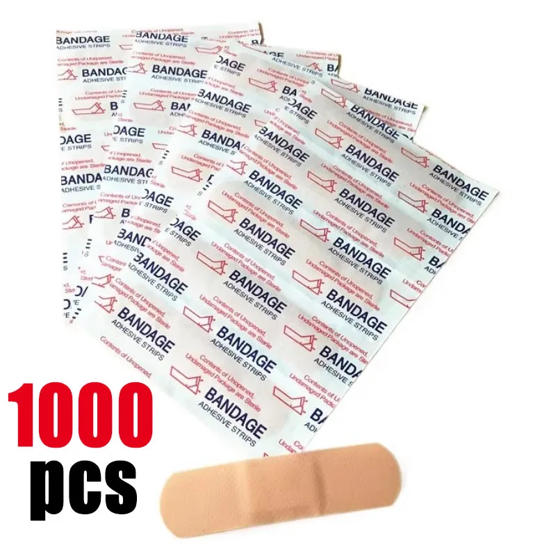 100-1000pcs Traspirante Cerotto Impermeabile Benda di Primo Soccorso Medicazione della Ferita Nastro Medico Ferita Gesso Kit di Emergenza Cerotti
