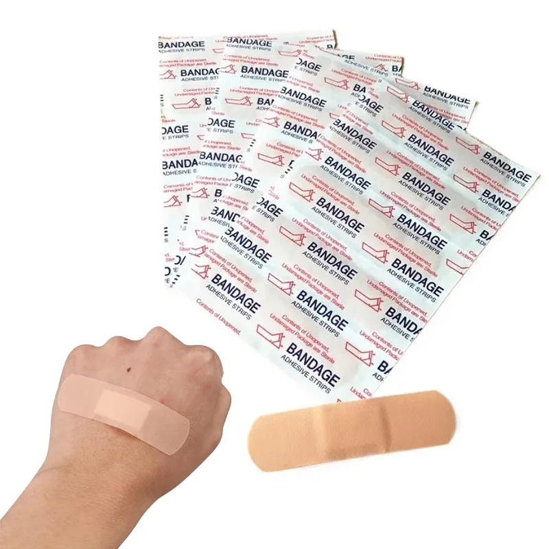 50/500/1000 Pz Cerotti Cuscino Impermeabile Cerotto Adesivo Ferita Emostasi Adesivo Fascia di Primo Soccorso Benda Garza Medica