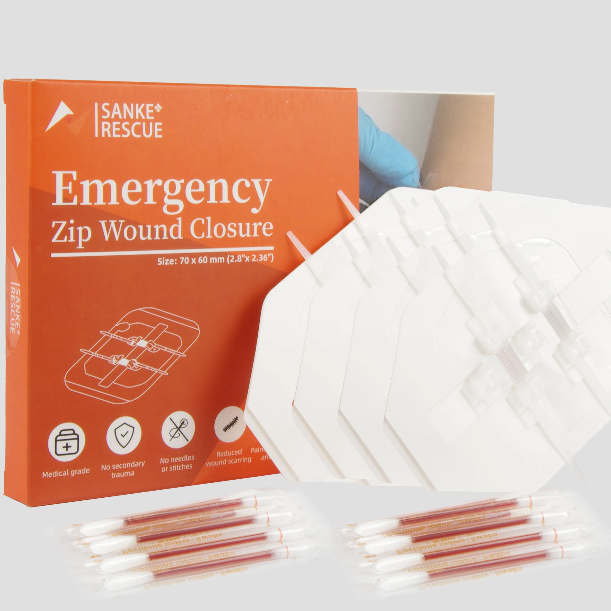 Cerotto con cerniera Dispositivo per la chiusura della ferita indolore Cerotti per medicazione per ferite senza sutura Cerotto per riduttore di sutura con cerniera