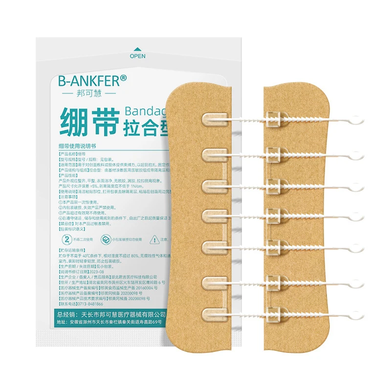 1 borsa Cerniera Cravatta Chiusura della Ferita Patch Emostatico Patch Ferita Veloce Senza Sutura Cerniera Cerotto Esterno Portatile Rapido Coagulo Ferita