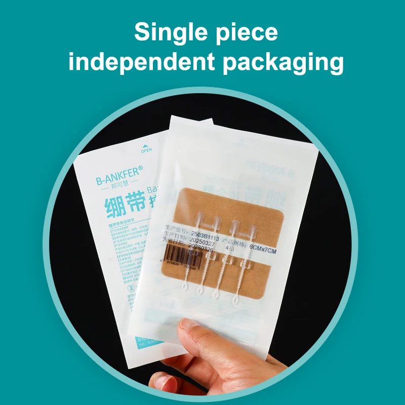 Cerotto per chiusura della ferita con cerniera Cerotto emostatico Ferita veloce senza sutura Cerotto per esterni Cerotto portatile rapido per ferita