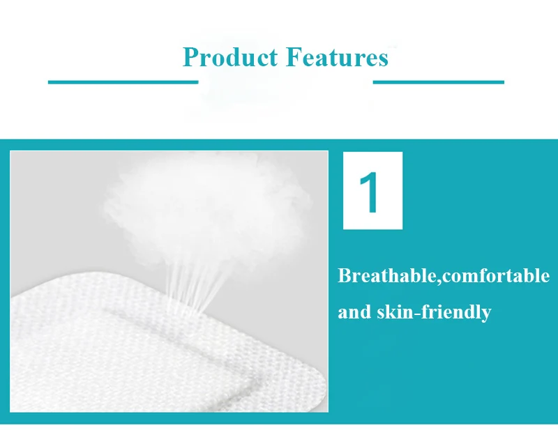 40 pz Traspirante Medicazione Medica della Ferita Adesivi Sterili Adesivo Non tessuto Garza Chirurgica Cura Medicazione Patch 10x1 0/15/20/25 cm