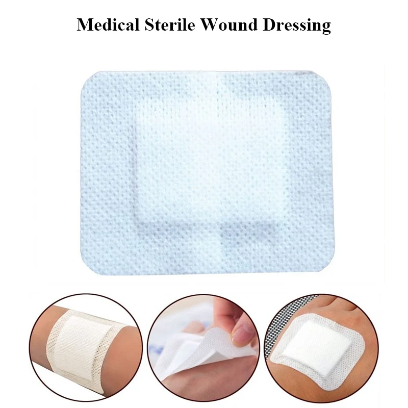 40 pz Traspirante Medicazione Medica della Ferita Adesivi Sterili Adesivo Non tessuto Garza Chirurgica Cura Medicazione Patch 10x1 0/15/20/25 cm