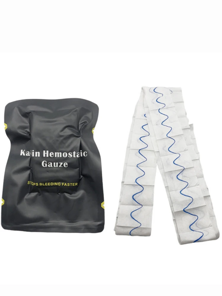 Garza emostatica di primo soccorso per esterni 3,7 metri di terza generazione Nuova garza emostatica caolino Garza per coagulazione emostatica rapida Garza emostatica di primo soccorso per esterni 3,7 metri di terza generazione Nuova garza emostatica caolino Garza per coagulazione emostatica rapida
