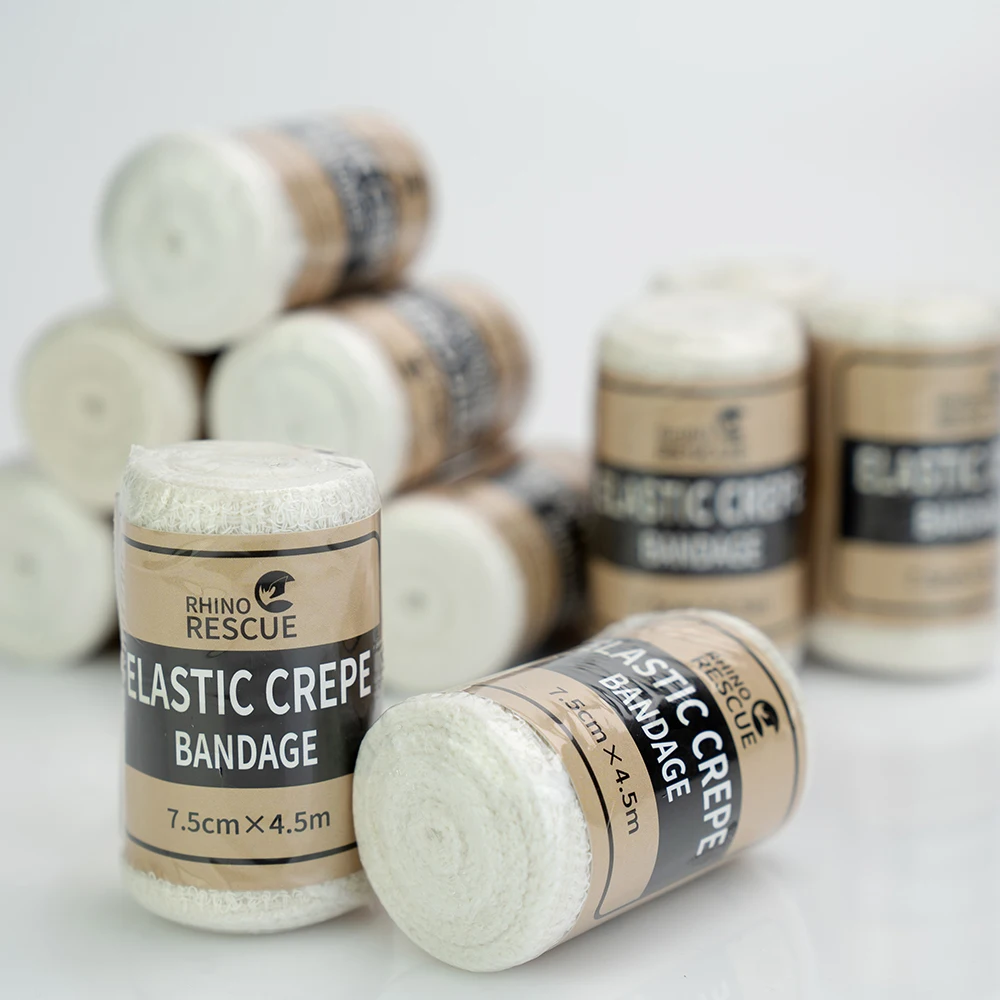 RHINO 6/12 pcs fasciatura elastica in Crepe Kit di pronto soccorso garza medicazione per ferite infermieristica benda per cure di emergenza sport all'aria aperta RHINO 6/12 pcs fasciatura elastica in Crepe Kit di pronto soccorso garza medicazione per ferite infermieristica benda per cure di emergenza sport all'aria aperta