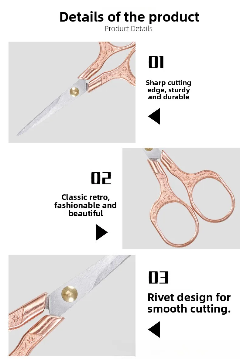 1/50 pezzi forbici da ricamo forniture per cucire acciaio inossidabile vintage su misura abbigliamento fai da te accessori artigianali strumento di precisione affilato