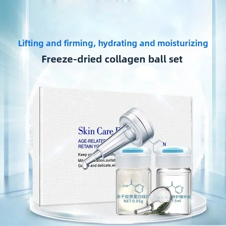 Corea Viso Idrolizzato Seta Proteina Collagene Filo Sfera Siero Idratazione Idratazione Lifting Firm Linee sottili Essenza Cura della pelle