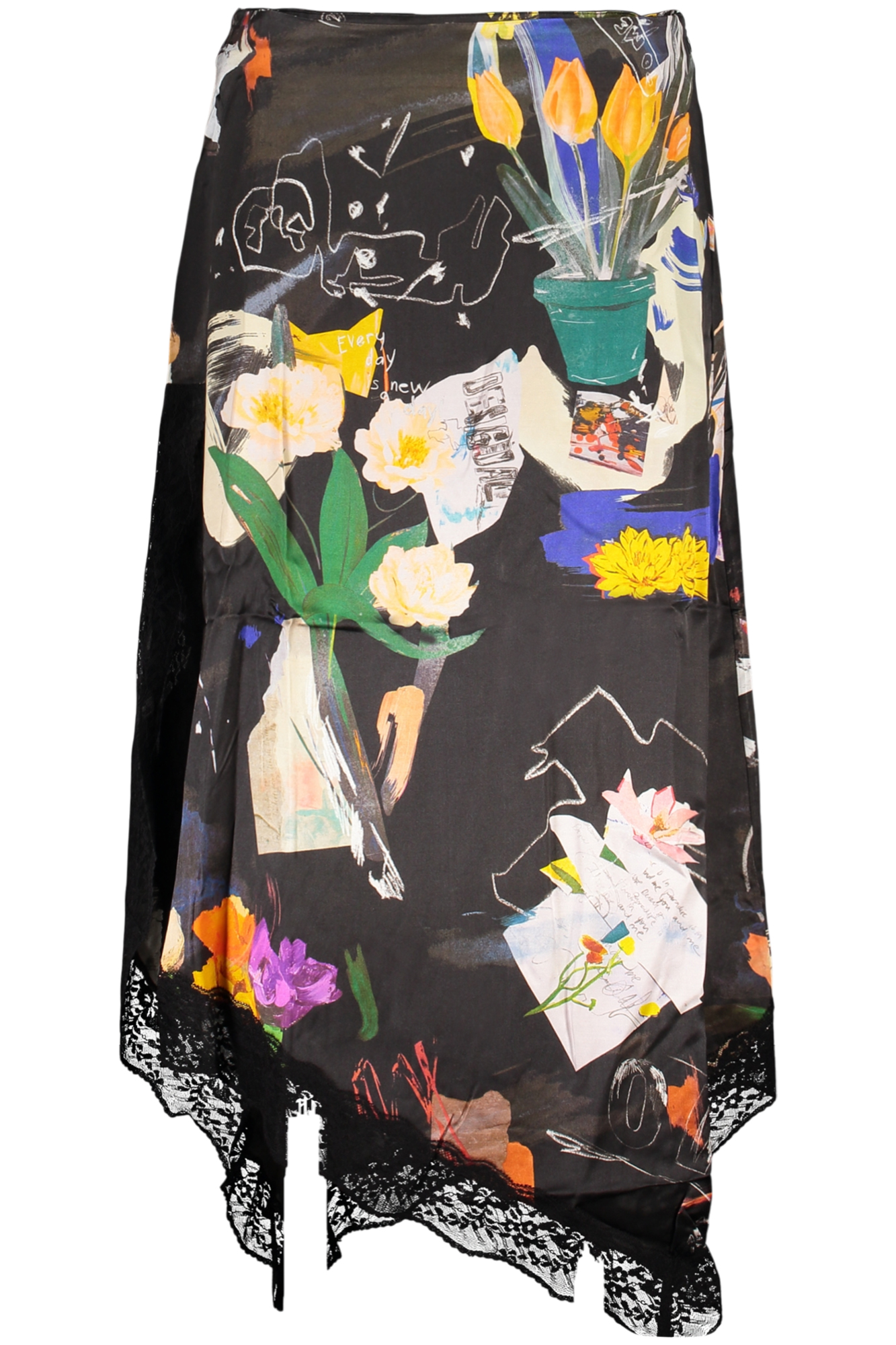 DESIGUAL GONNA LUNGA DONNA NERO