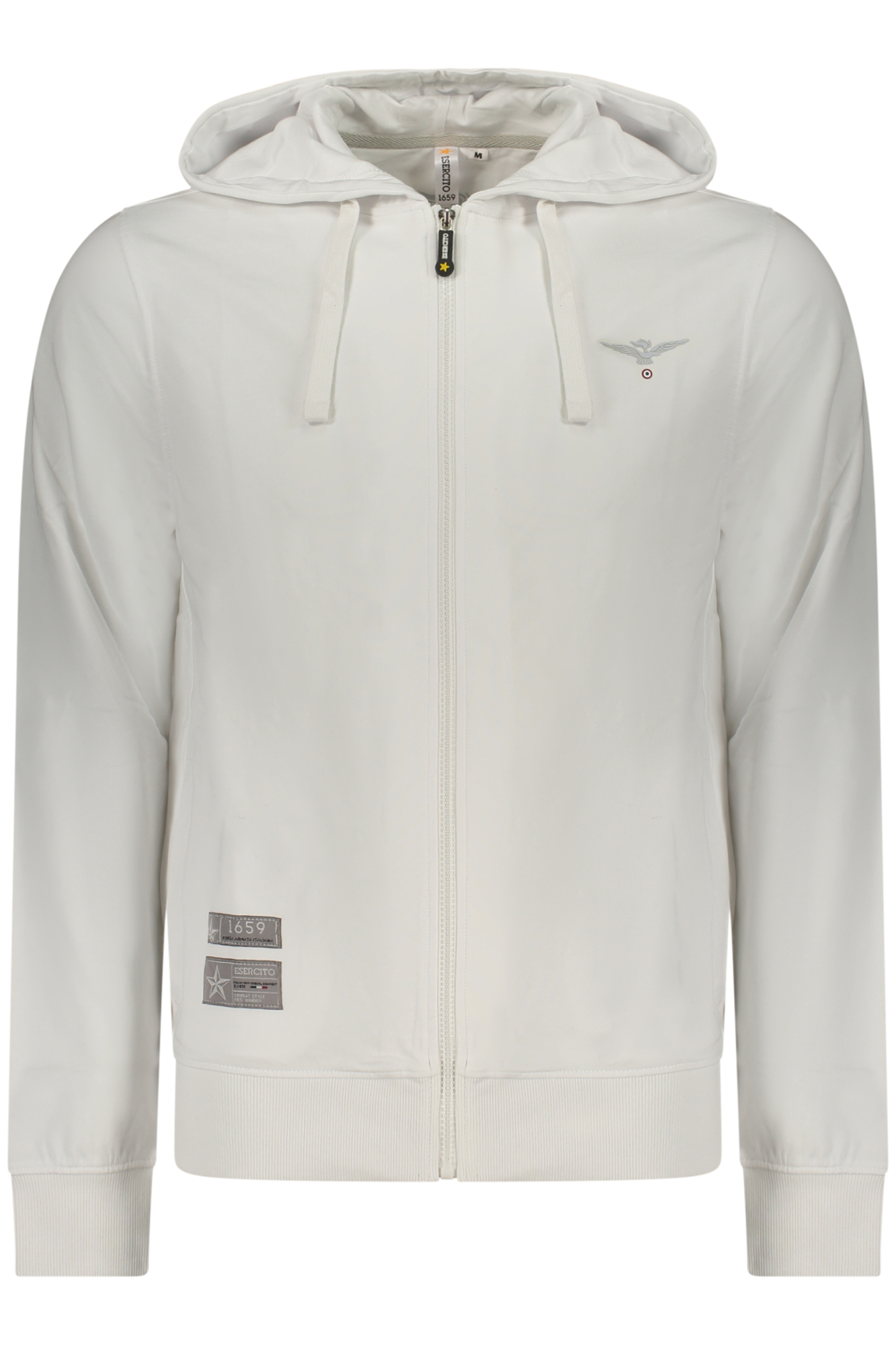 ACCADEMIA MILITARE FELPA CON ZIP UOMO BIANCO