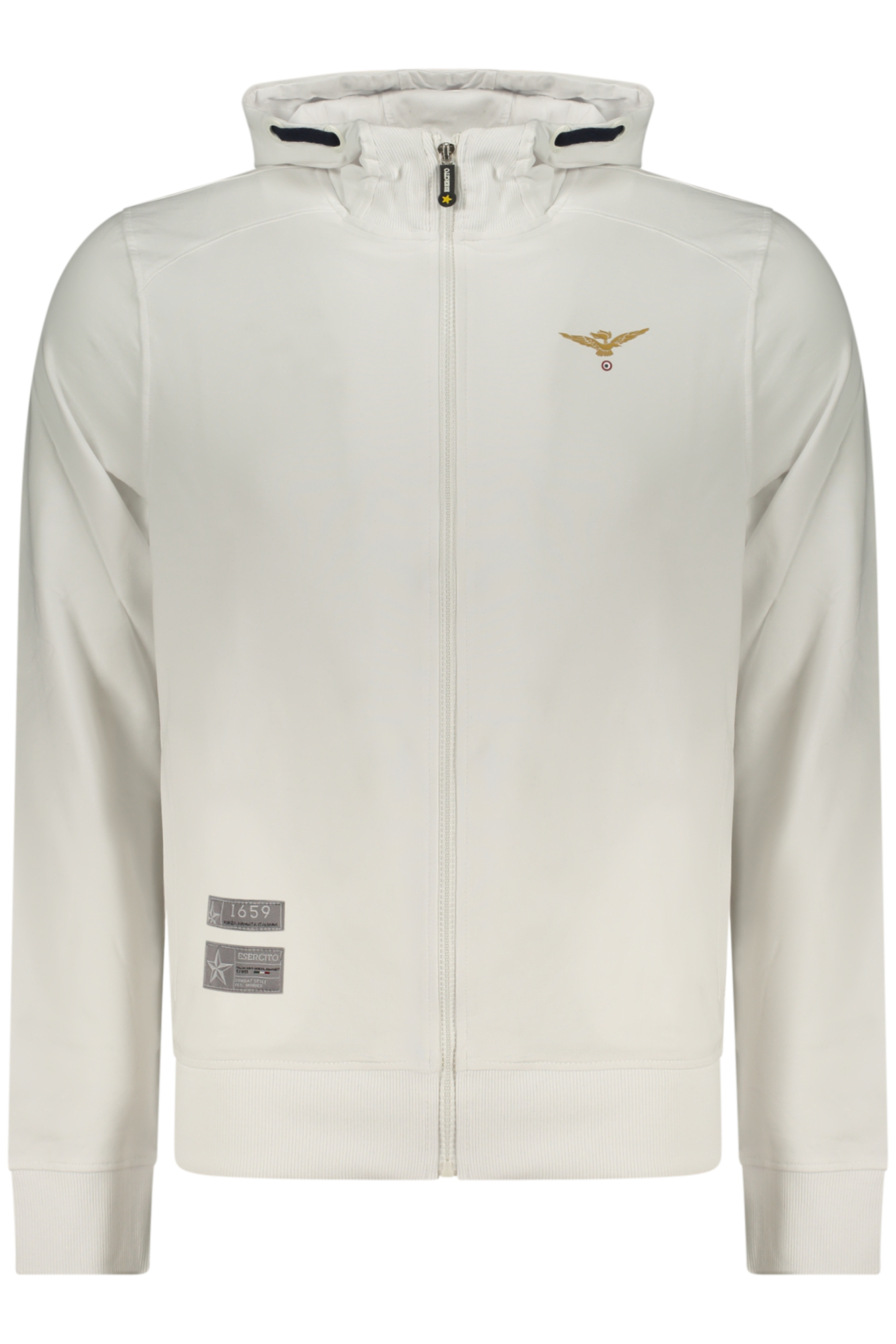 ACCADEMIA MILITARE FELPA CON ZIP UOMO BIANCO