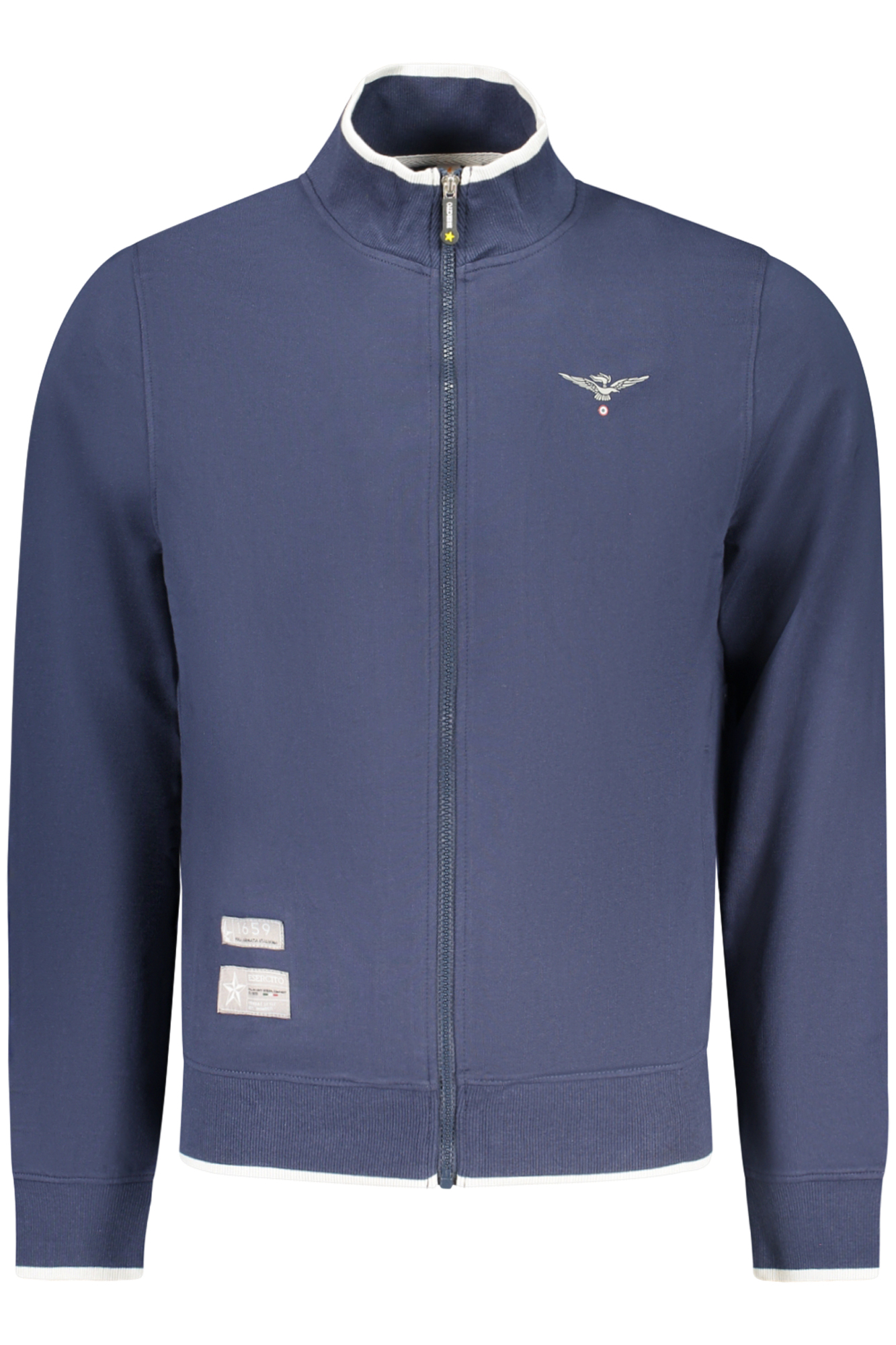 ACCADEMIA MILITARE FELPA CON ZIP UOMO BLU