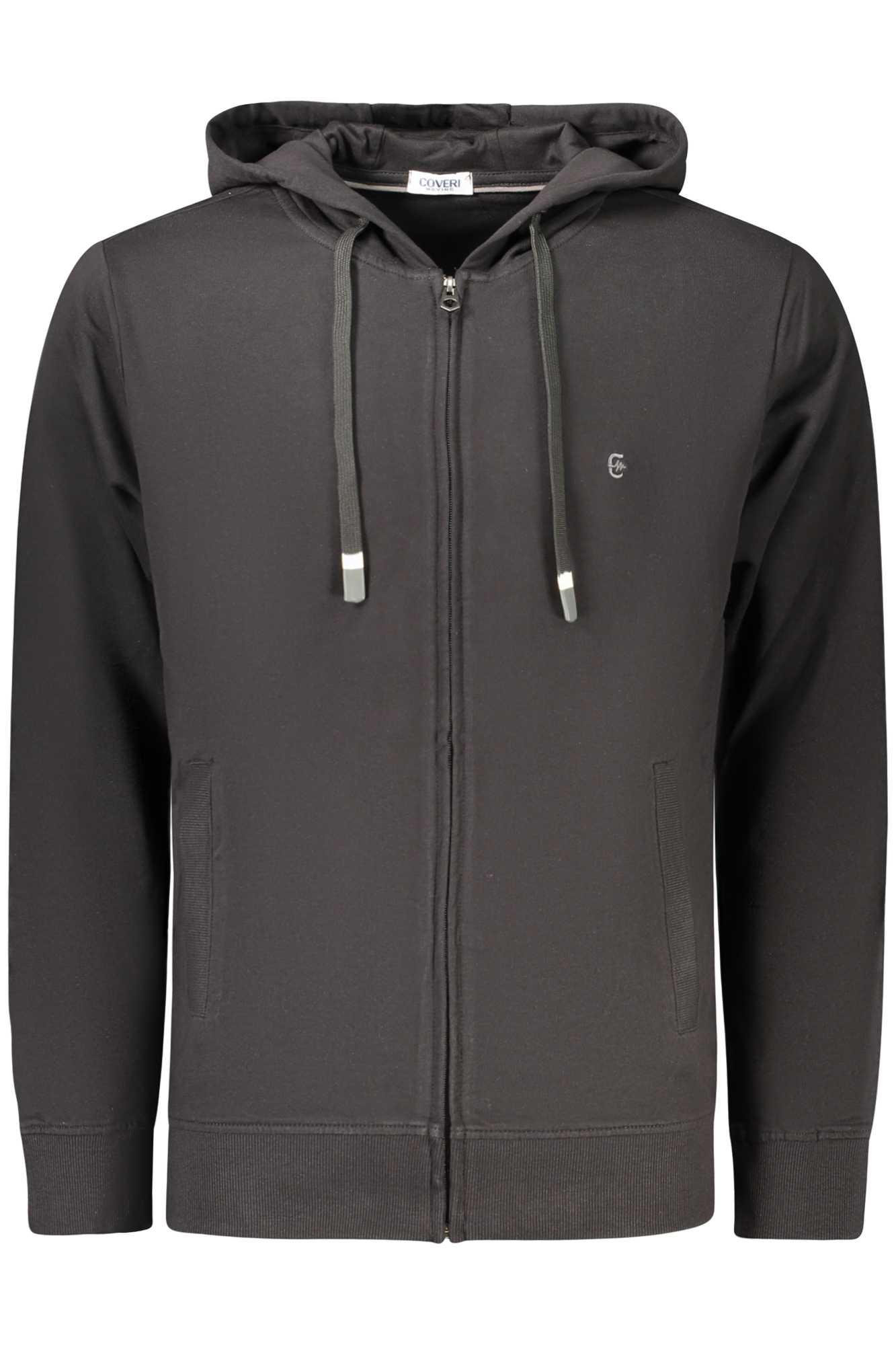 COVERI MOVING FELPA CON ZIP UOMO NERO