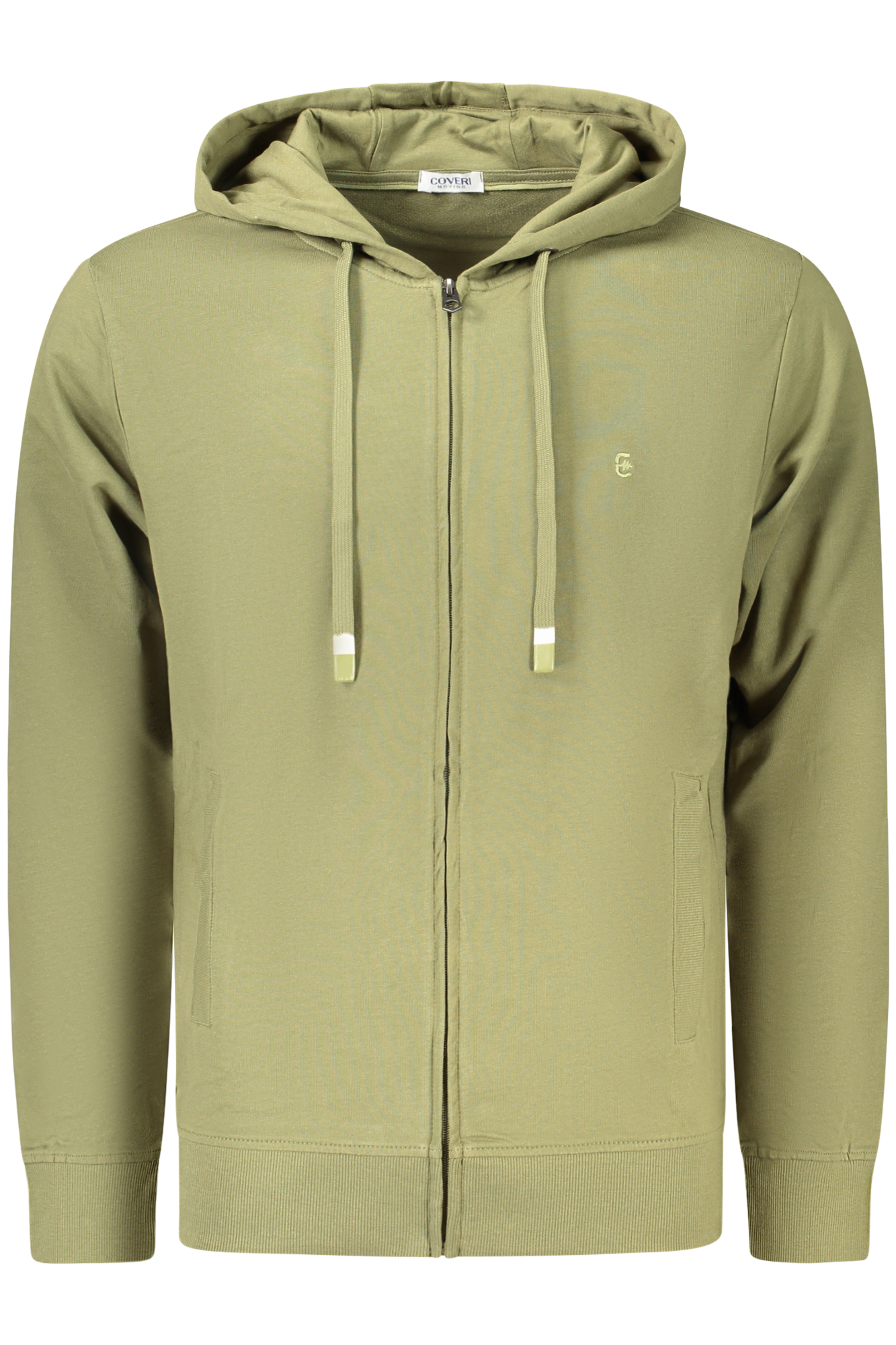 COVERI MOVING FELPA CON ZIP UOMO VERDE