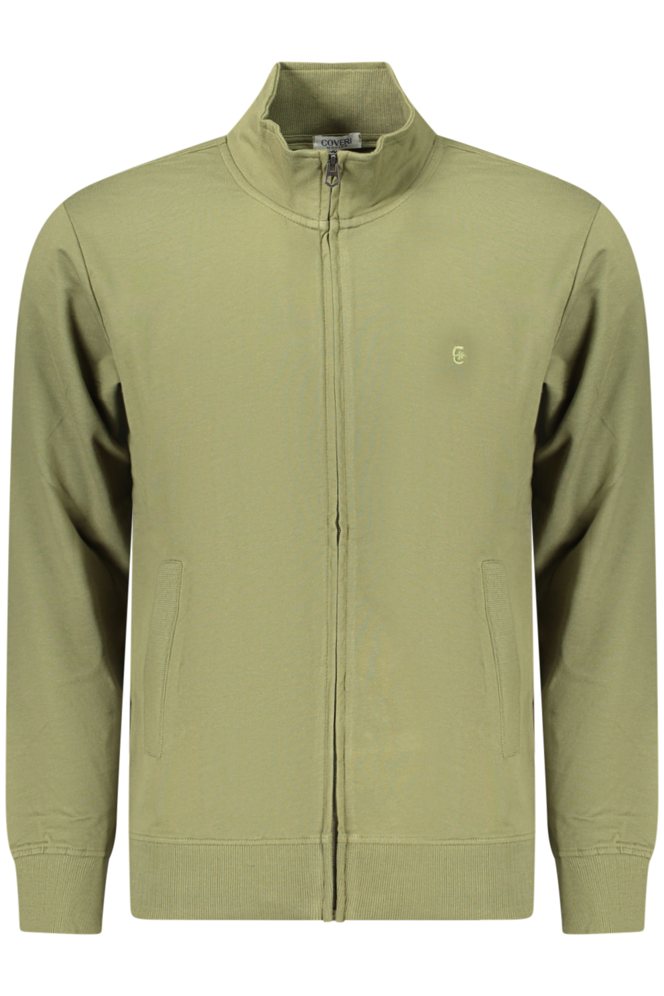 COVERI MOVING FELPA CON ZIP UOMO VERDE
