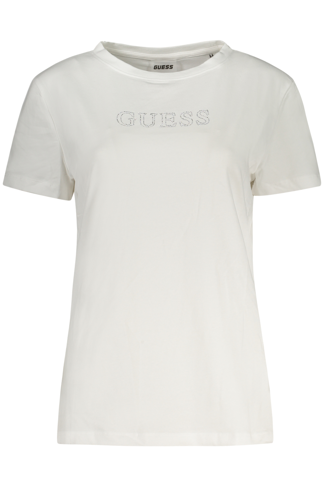 GUESS JEANS T-SHIRT MANICHE CORTE DONNA BIANCO
