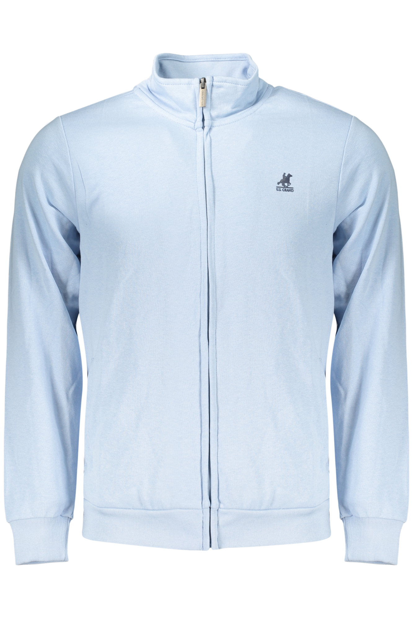 U.S. GRAND FELPA CON ZIP UOMO AZZURRO