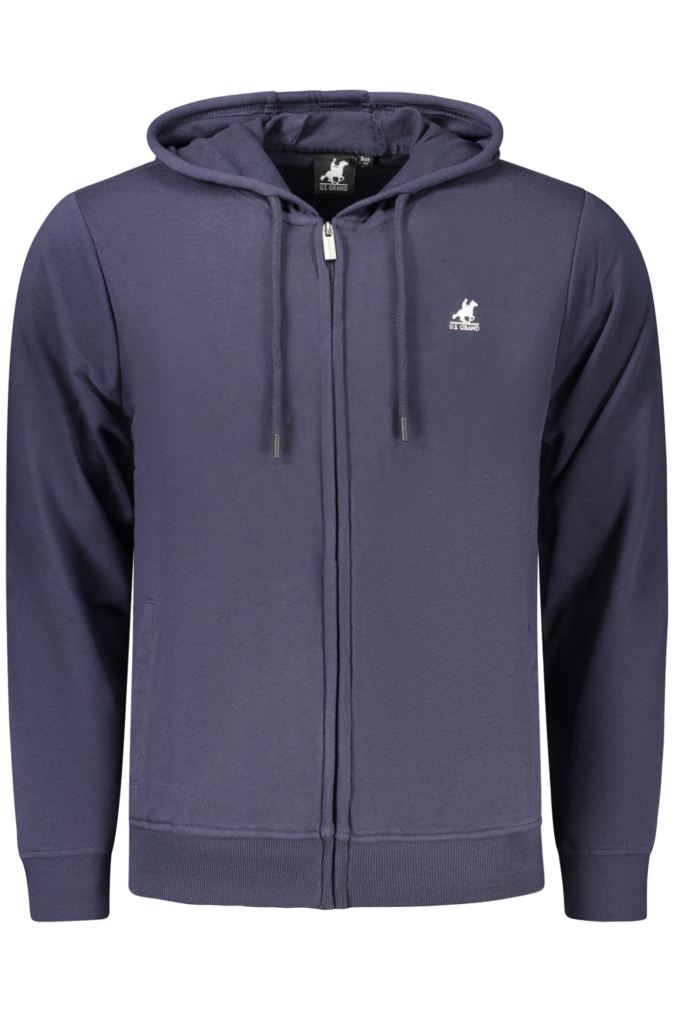 U.S. GRAND FELPA CON ZIP UOMO BLU