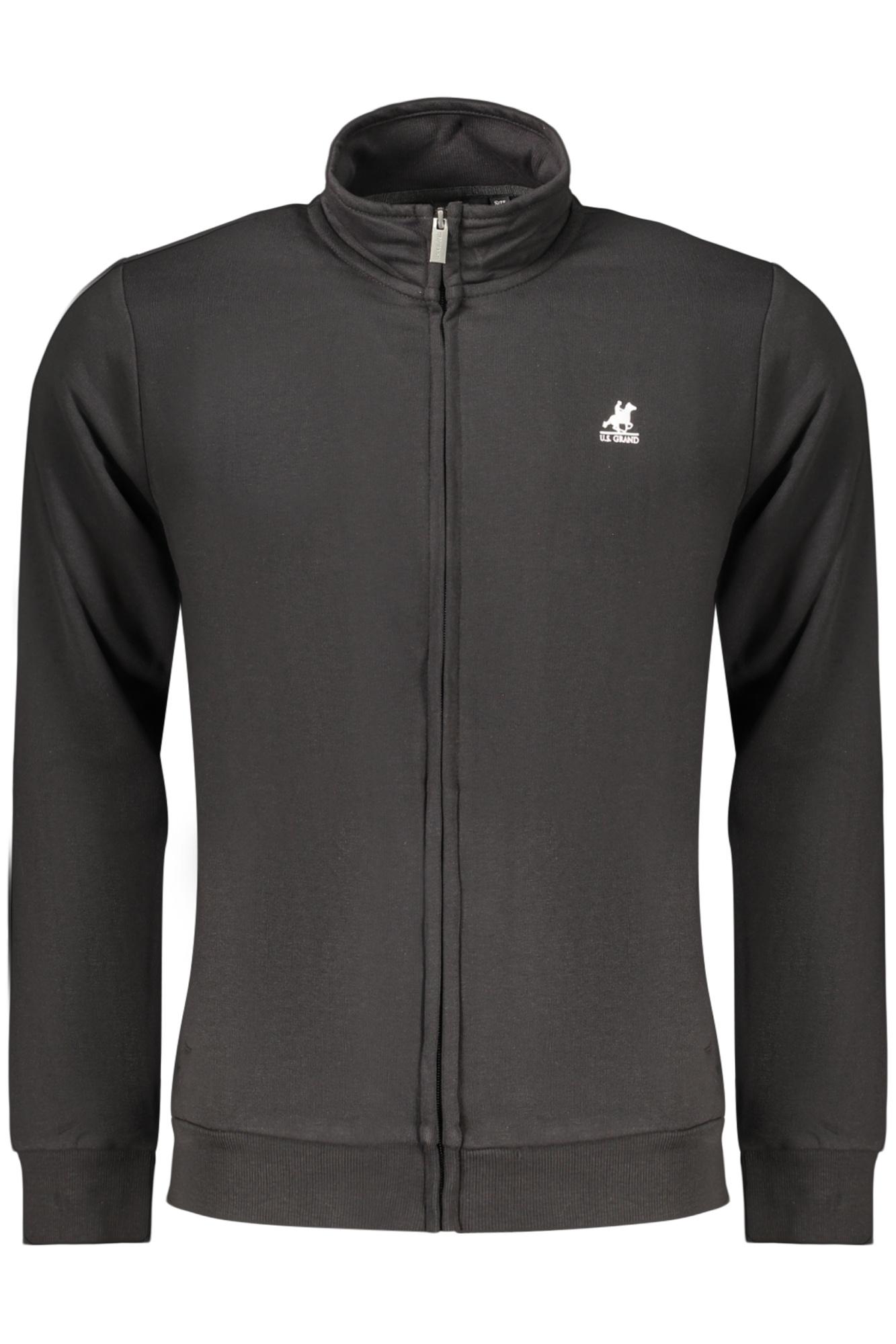 U.S. GRAND FELPA CON ZIP UOMO NERO