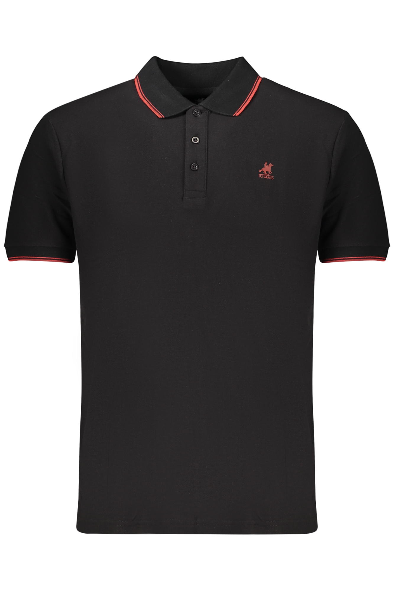 U.S. GRAND POLO MANICHE CORTE UOMO NERO