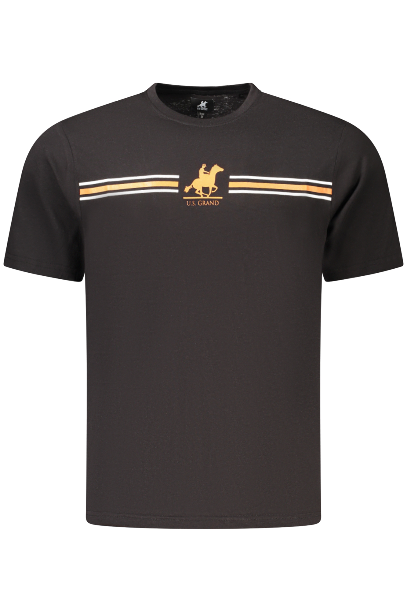 U.S. GRAND T-SHIRT MANICHE CORTE UOMO NERO