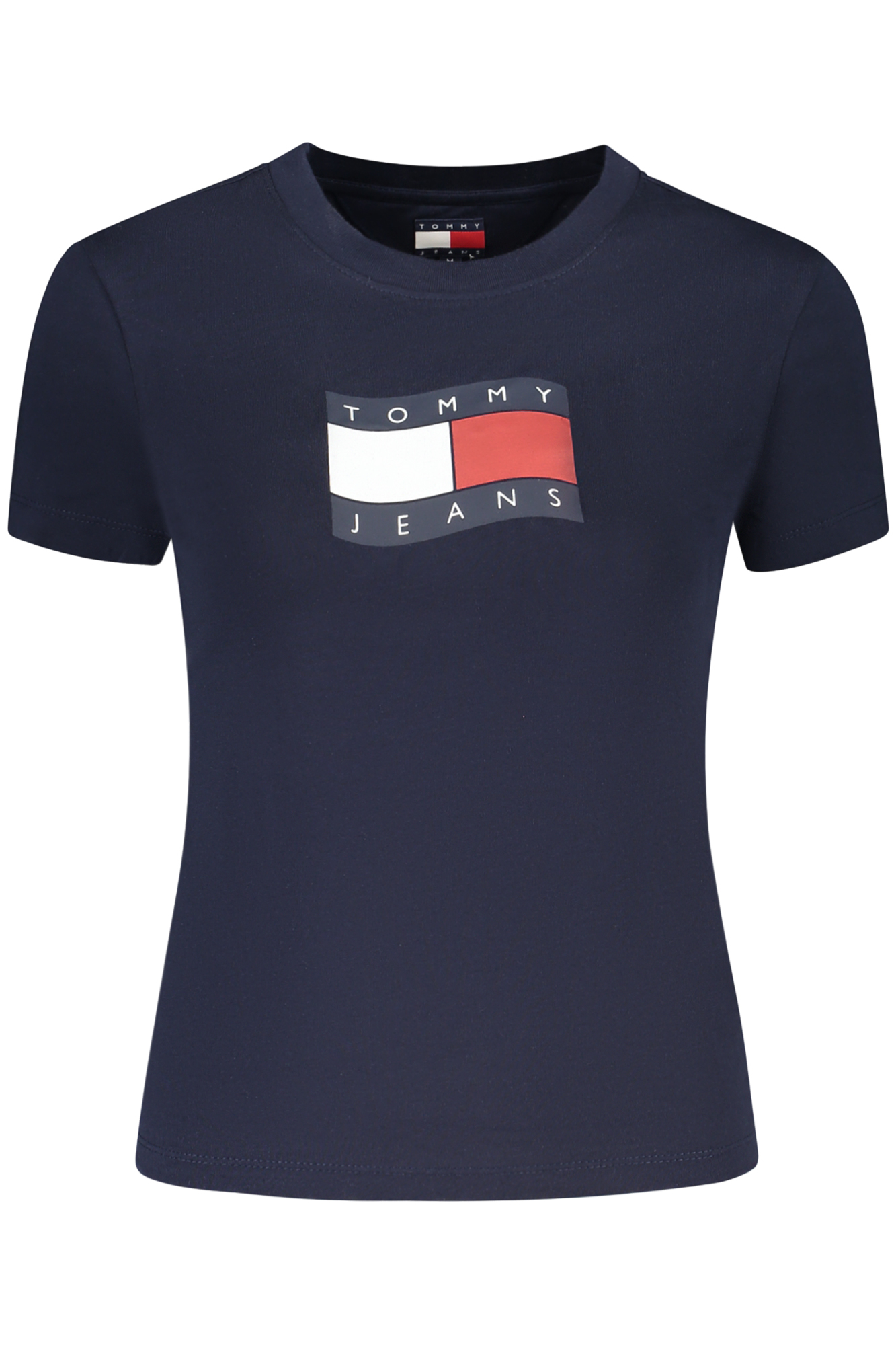 TOMMY HILFIGER T-SHIRT MANICHE CORTE DONNA BLU