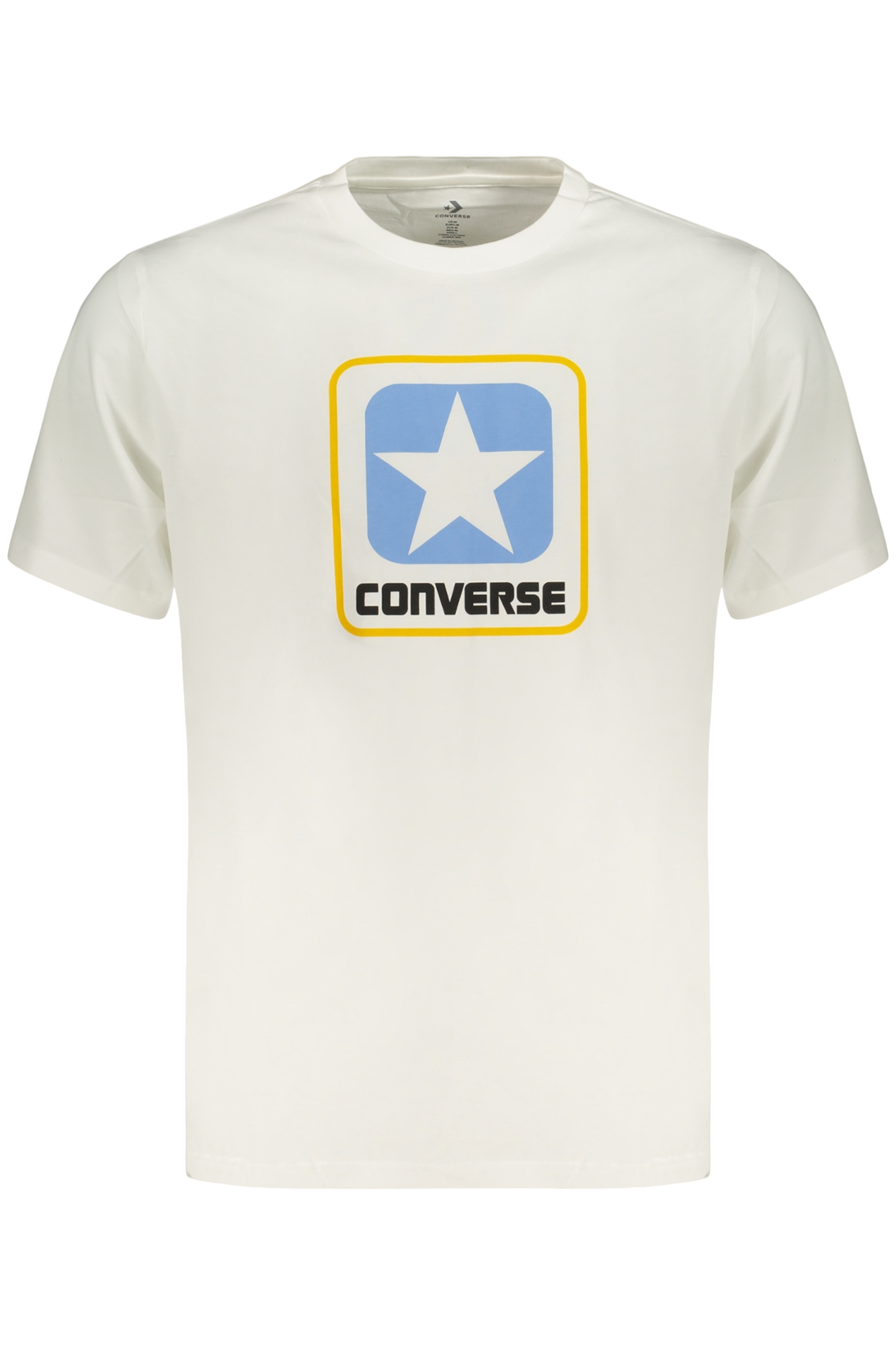 CONVERSE T-SHIRT MANICHE CORTE UOMO BIANCO