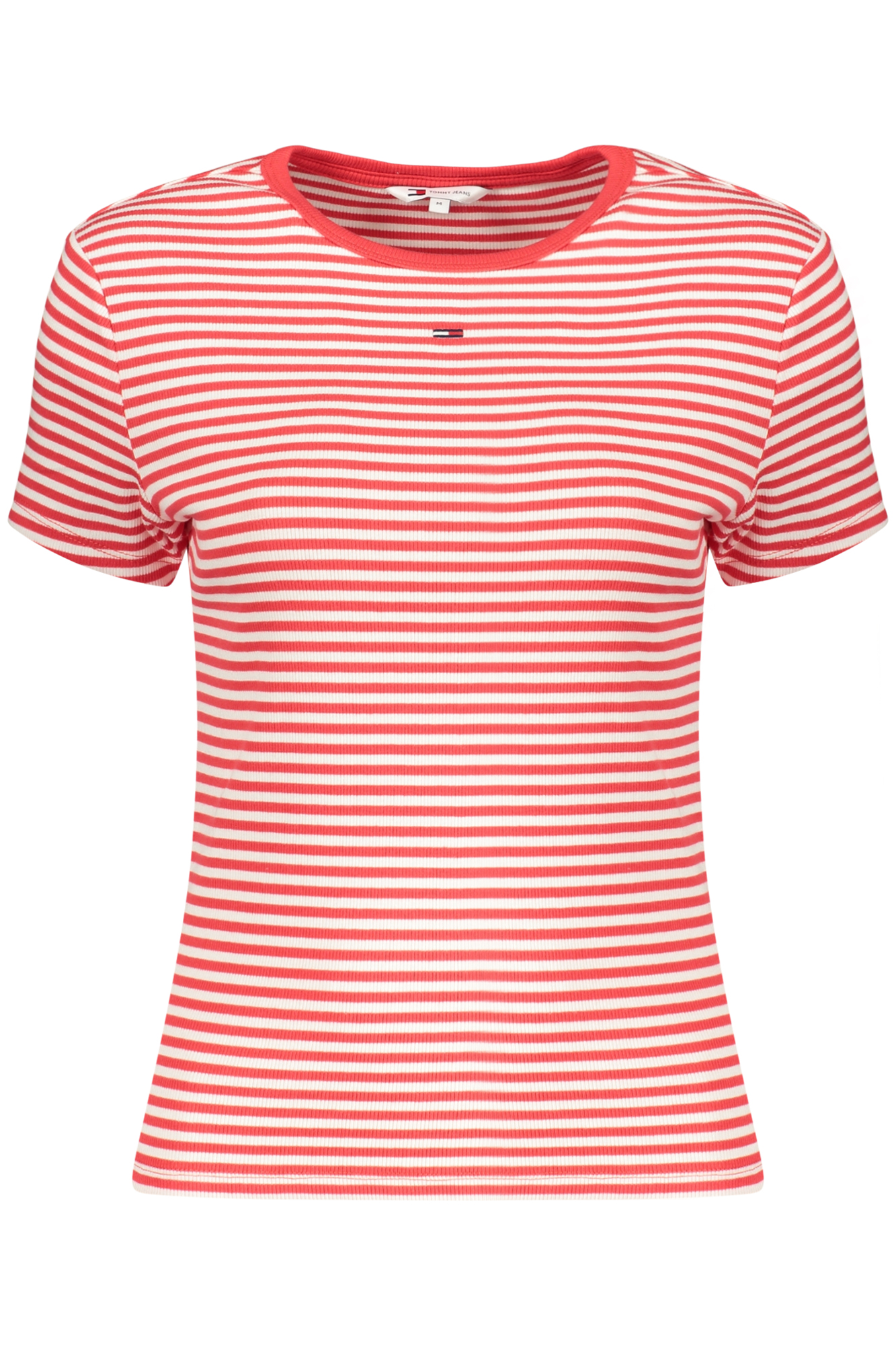 TOMMY HILFIGER T-SHIRT MANICHE CORTE DONNA ROSSO
