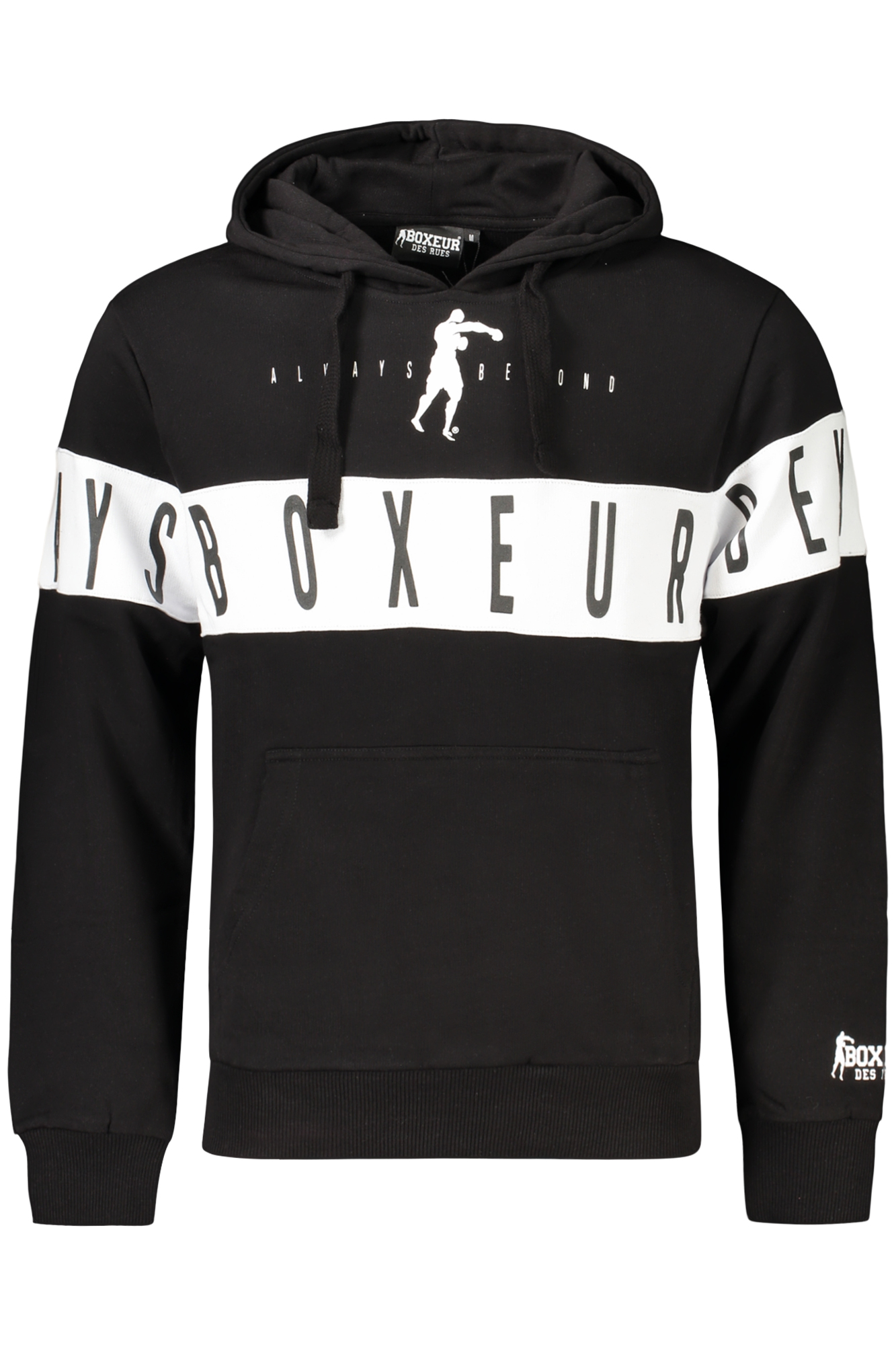 BOXEUR DES RUES FELPA SENZA ZIP UOMO NERO