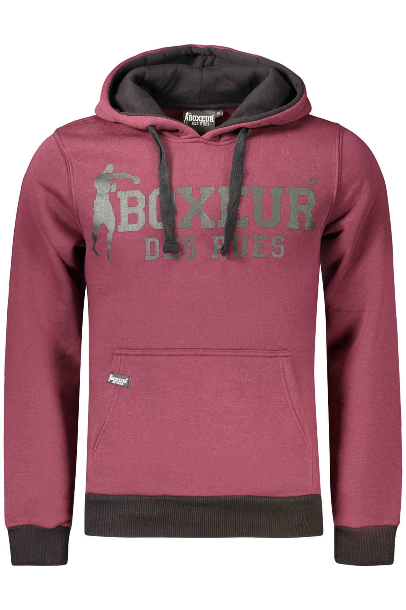 BOXEUR DES RUES FELPA SENZA ZIP UOMO ROSSO