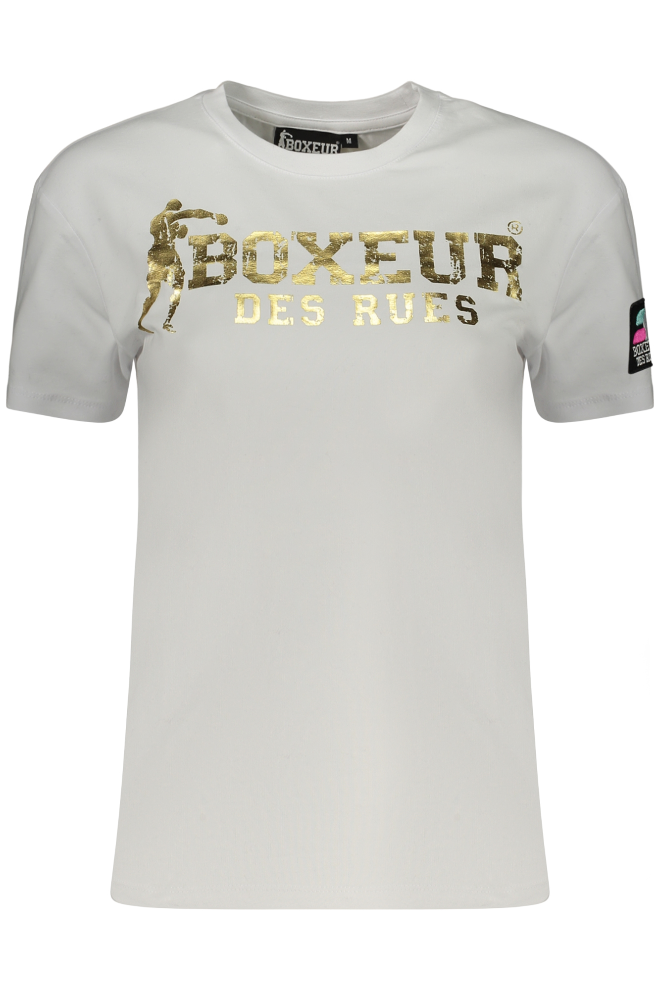 BOXEUR DES RUES T-SHIRT MANICHE CORTE DONNA BIANCO