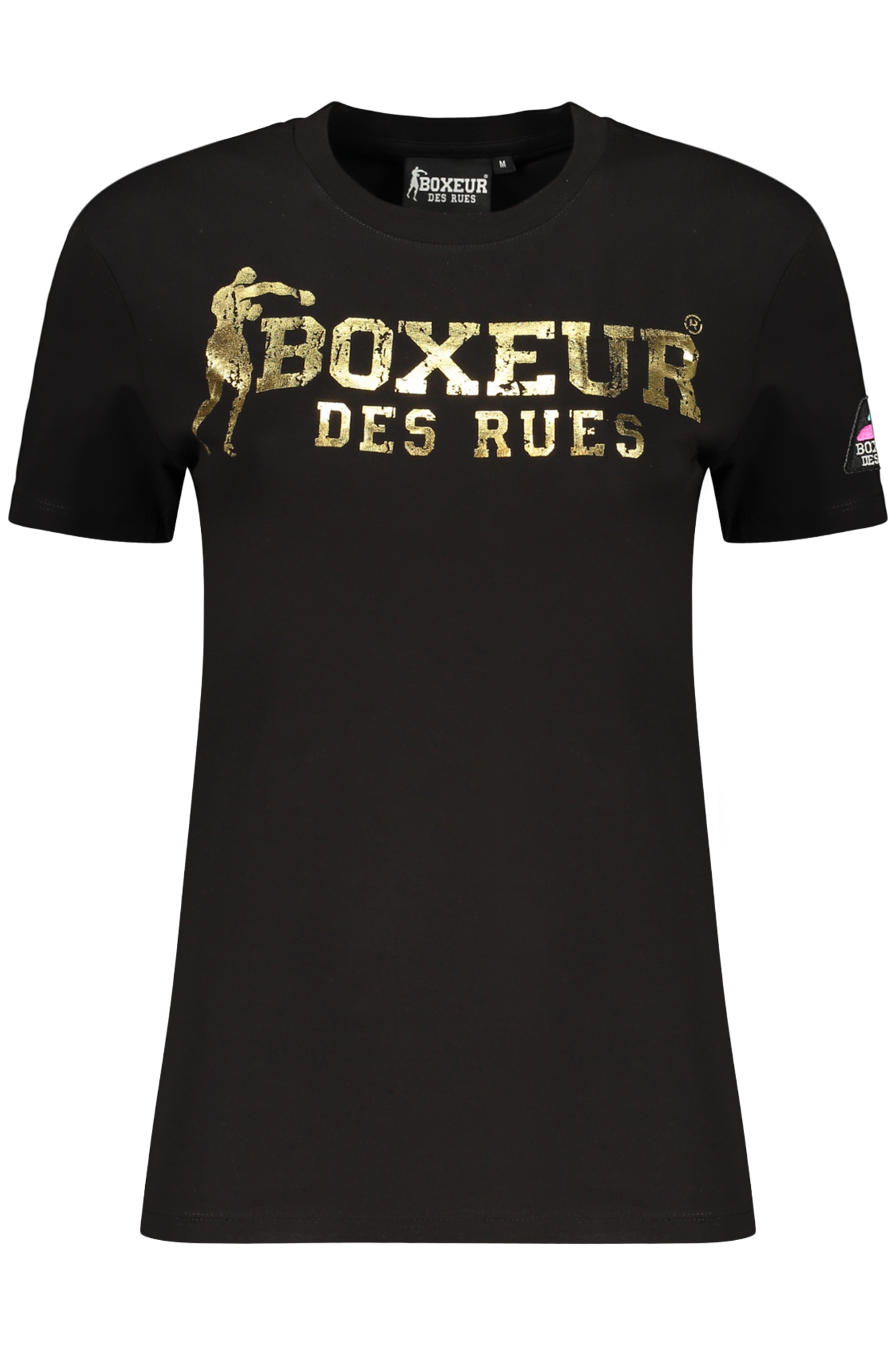 BOXEUR DES RUES T-SHIRT MANICHE CORTE DONNA NERO