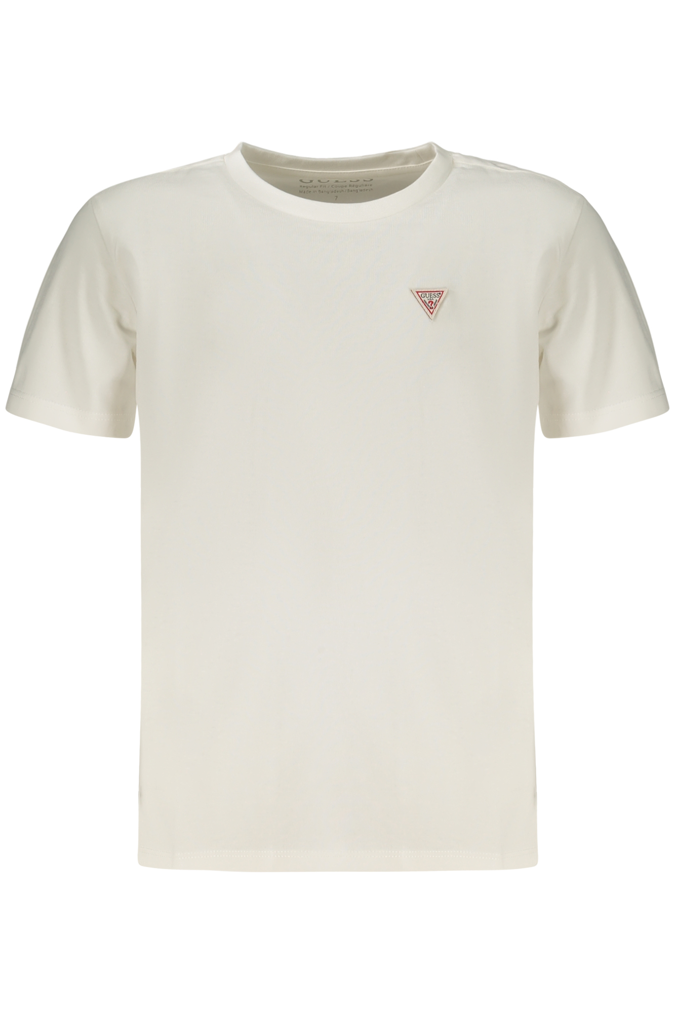 GUESS JEANS T-SHIRT MANICHE CORTE BAMBINO BIANCO
