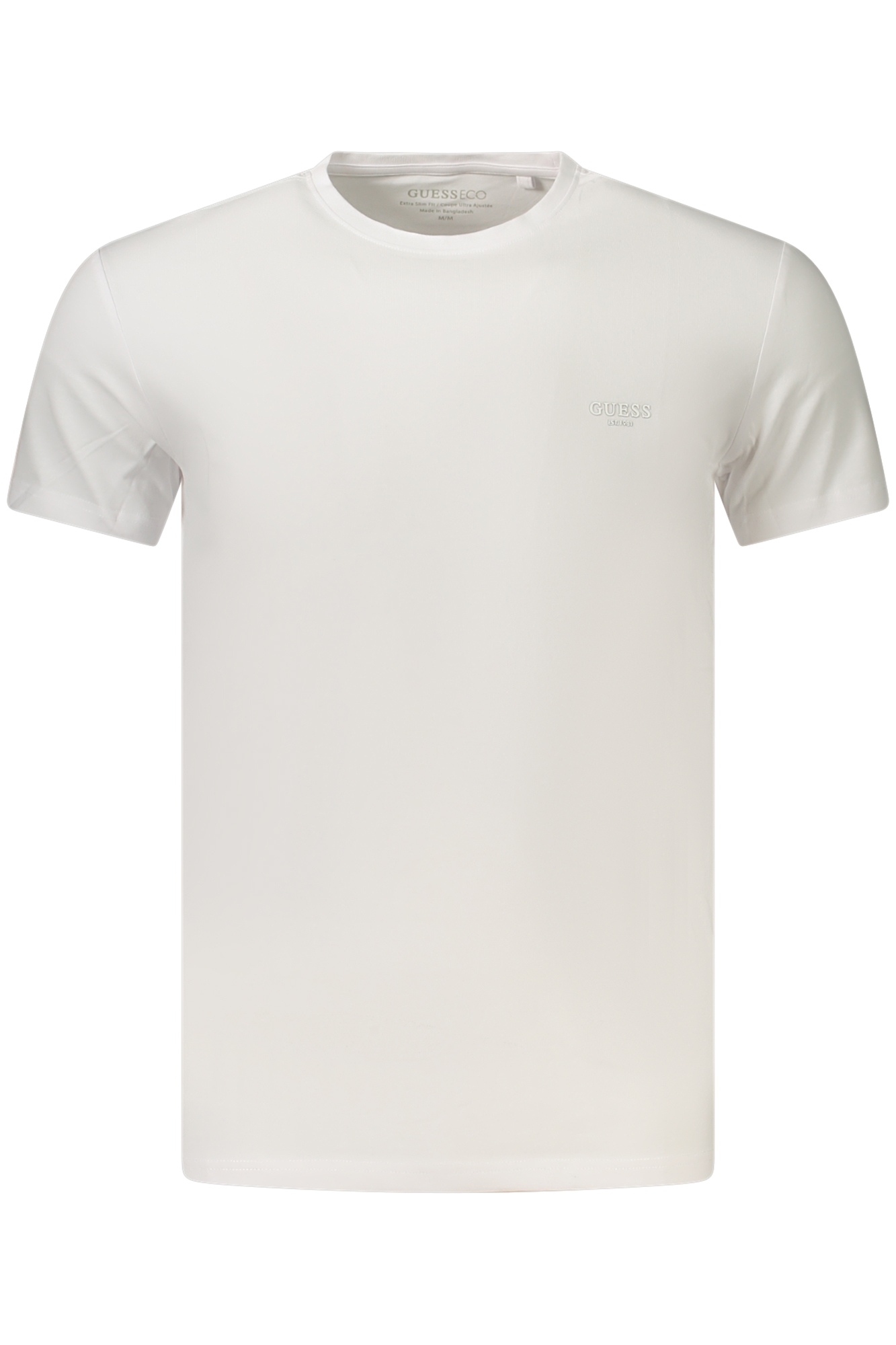 GUESS JEANS T-SHIRT MANICHE CORTE UOMO BIANCO