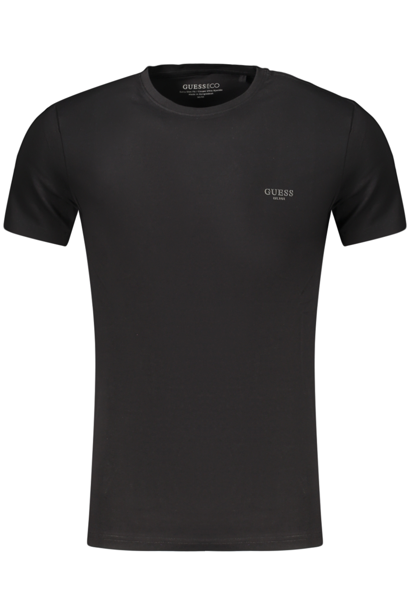 GUESS JEANS T-SHIRT MANICHE CORTE UOMO NERO
