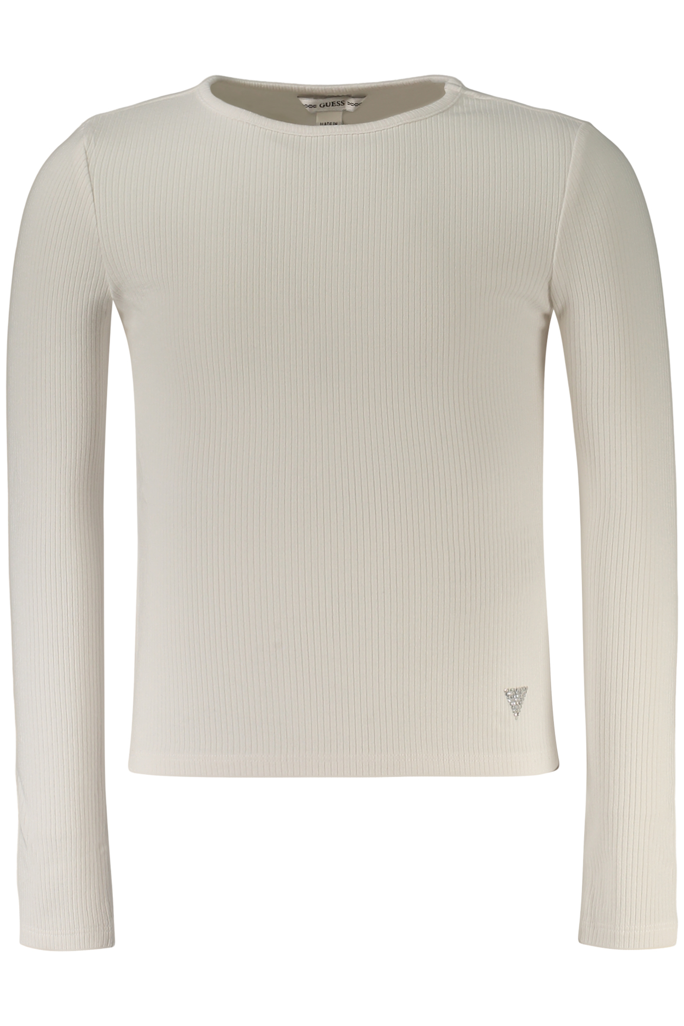 GUESS JEANS T-SHIRT MANICHE LUNGHE BAMBINA BIANCO