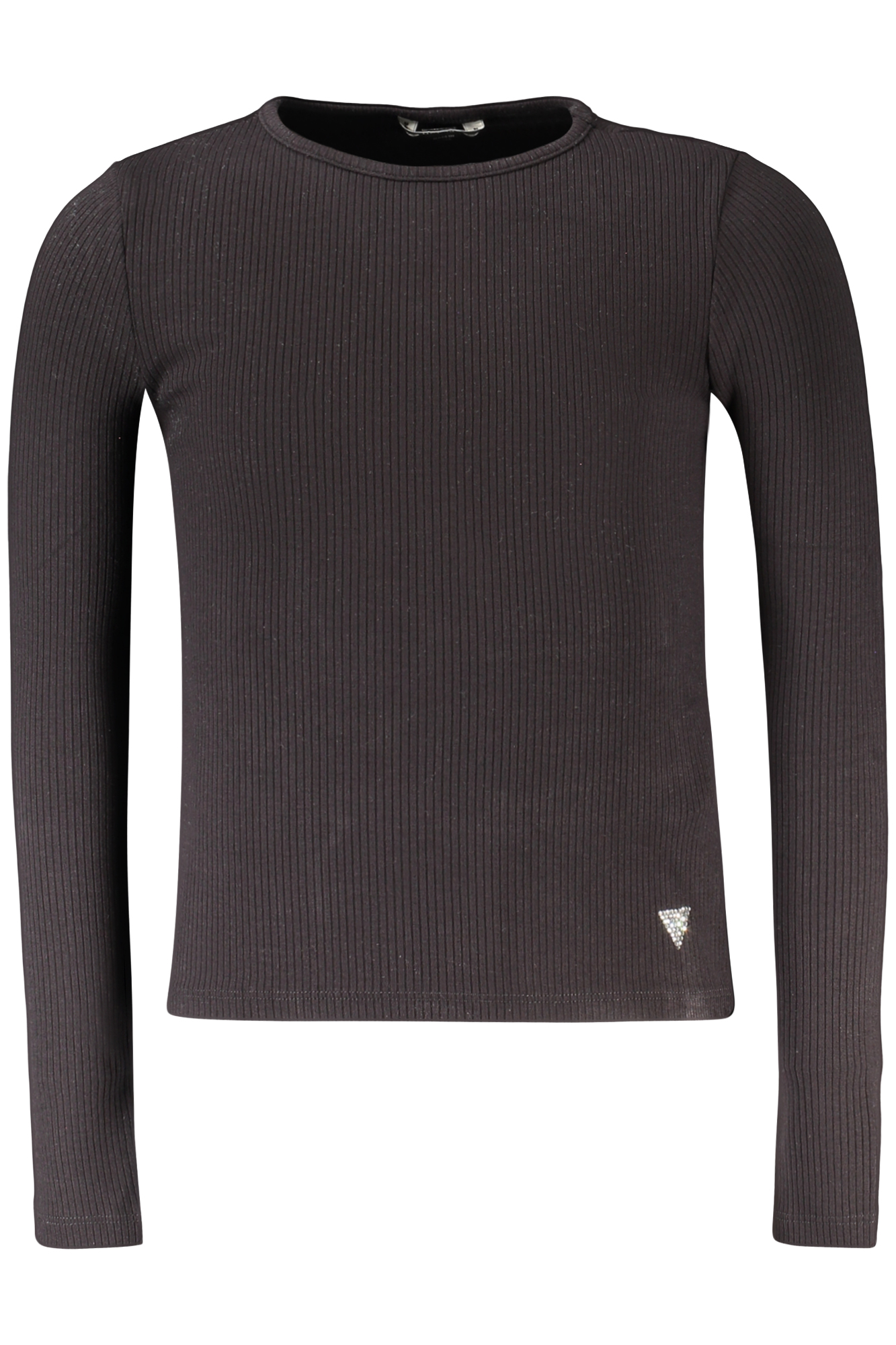 GUESS JEANS T-SHIRT MANICHE LUNGHE BAMBINA NERO