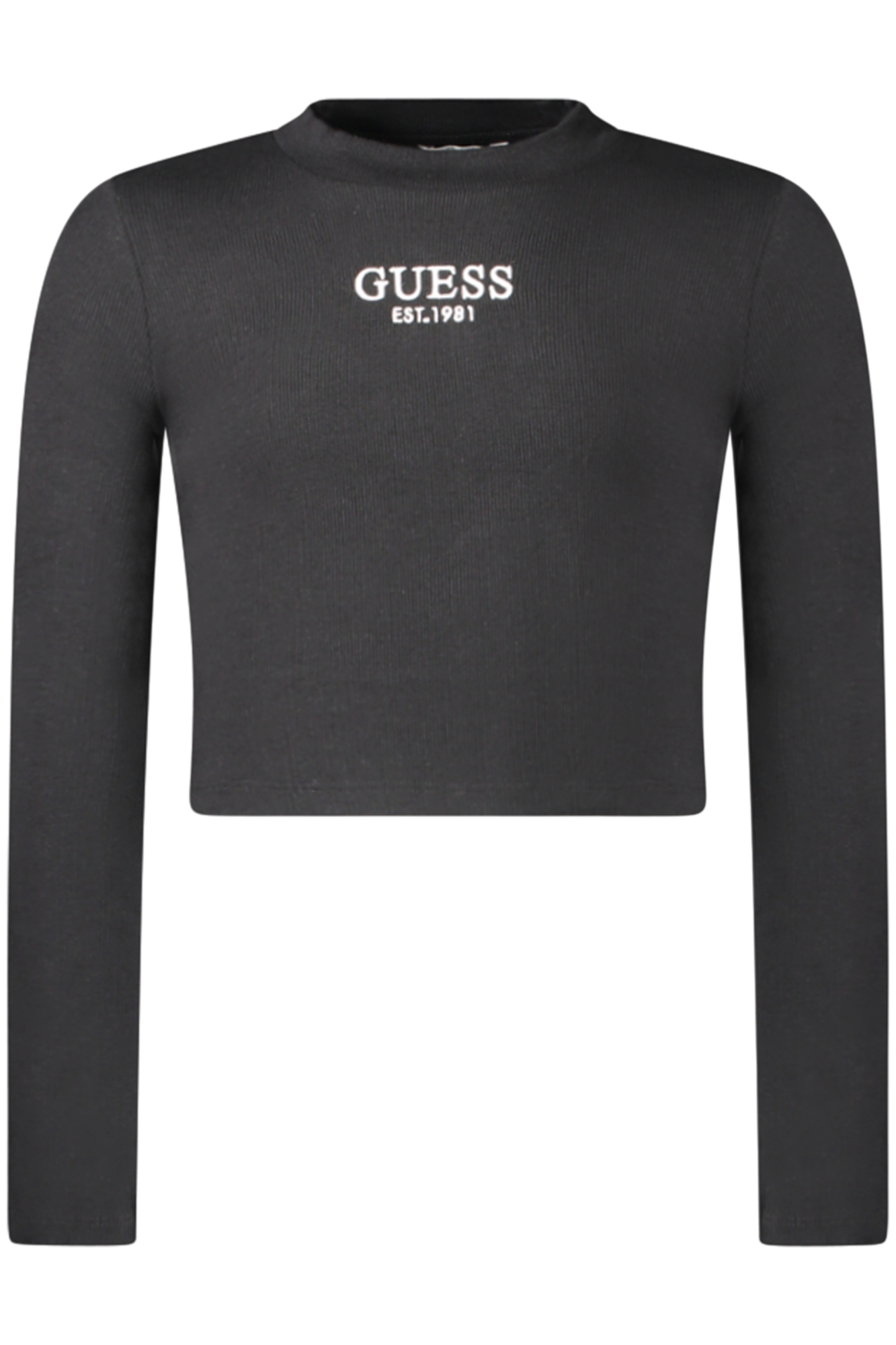 GUESS JEANS T-SHIRT MANICHE LUNGHE BAMBINA NERO