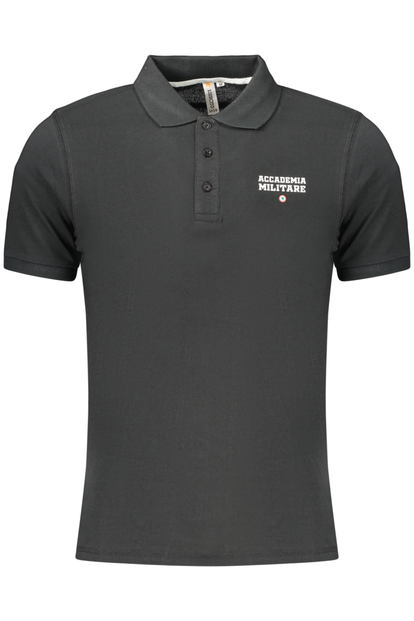 ACCADEMIA MILITARE POLO MANICHE CORTE UOMO NERO